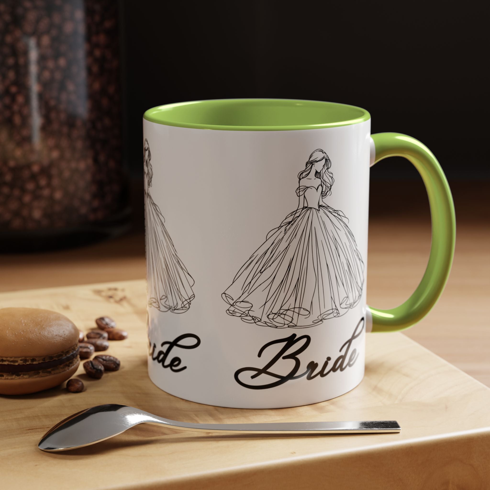 Bride Mug | Elegant Wedding Dress Design | Bridal Shower Gift & Keepsake