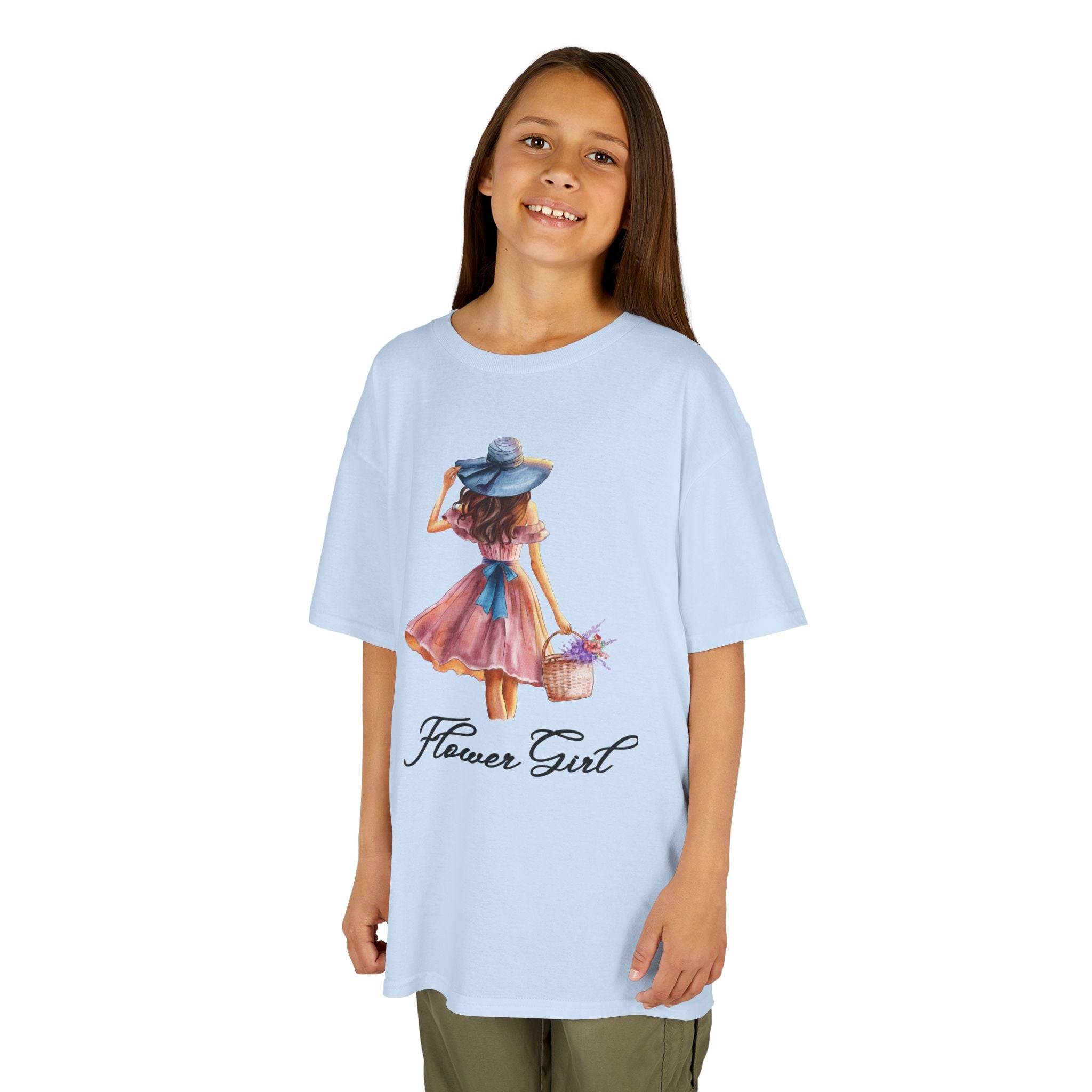 Flower Girl Kids Tee, Cute Kids T-Shirt, Spring Fashion, Outdoor Playwear, Children's Gift, Floral Design