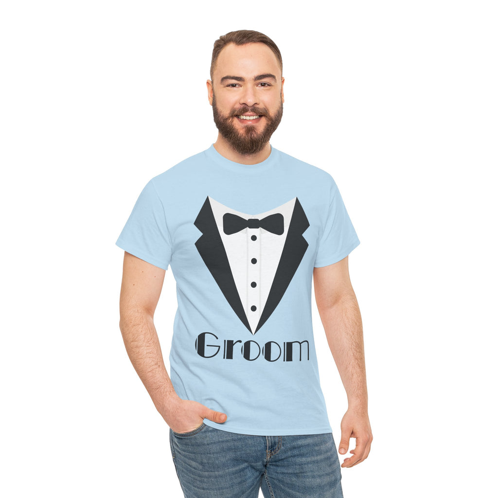 Groom T-Shirt, Unisex Heavy Cotton Tee for Weddings, Bachelor Parties, Groomsmen Gifts, Casual Wear, Bridal Showers