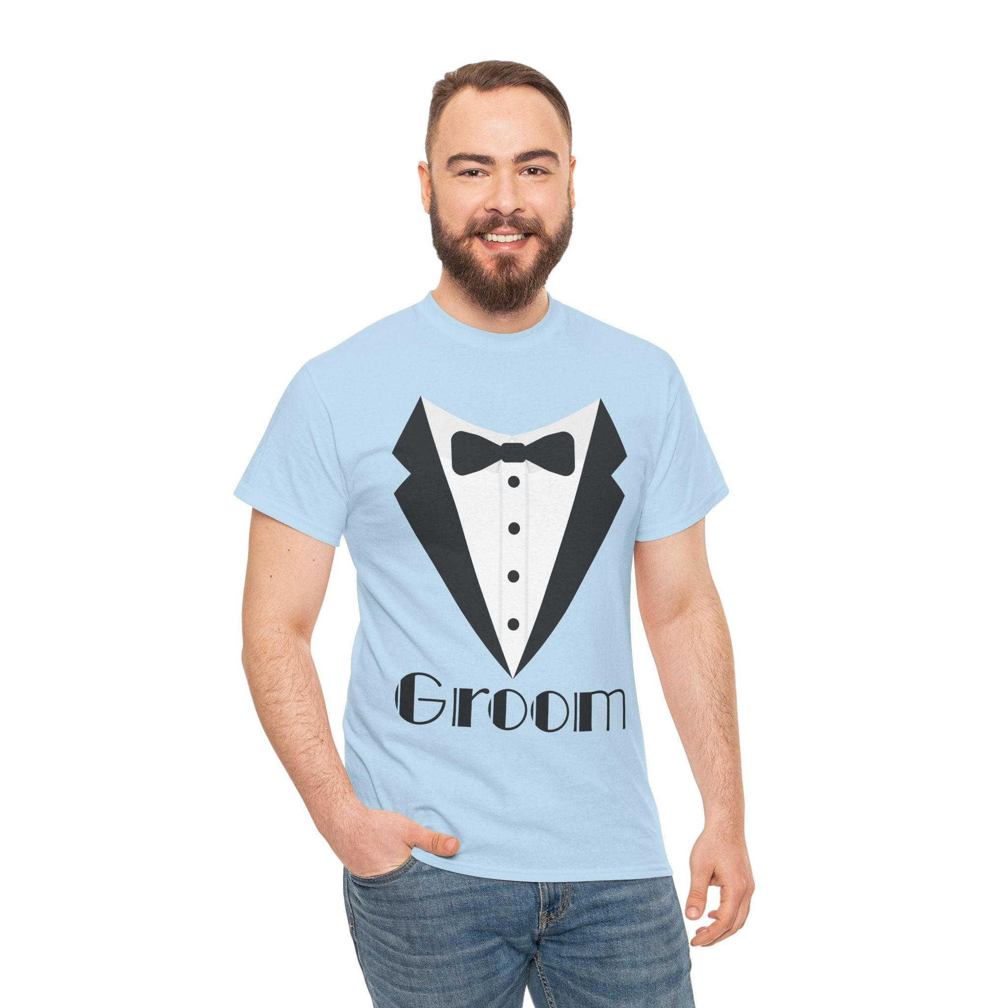 Groom T-Shirt, Unisex Heavy Cotton Tee for Weddings, Bachelor Parties, Groomsmen Gifts, Casual Wear, Bridal Showers