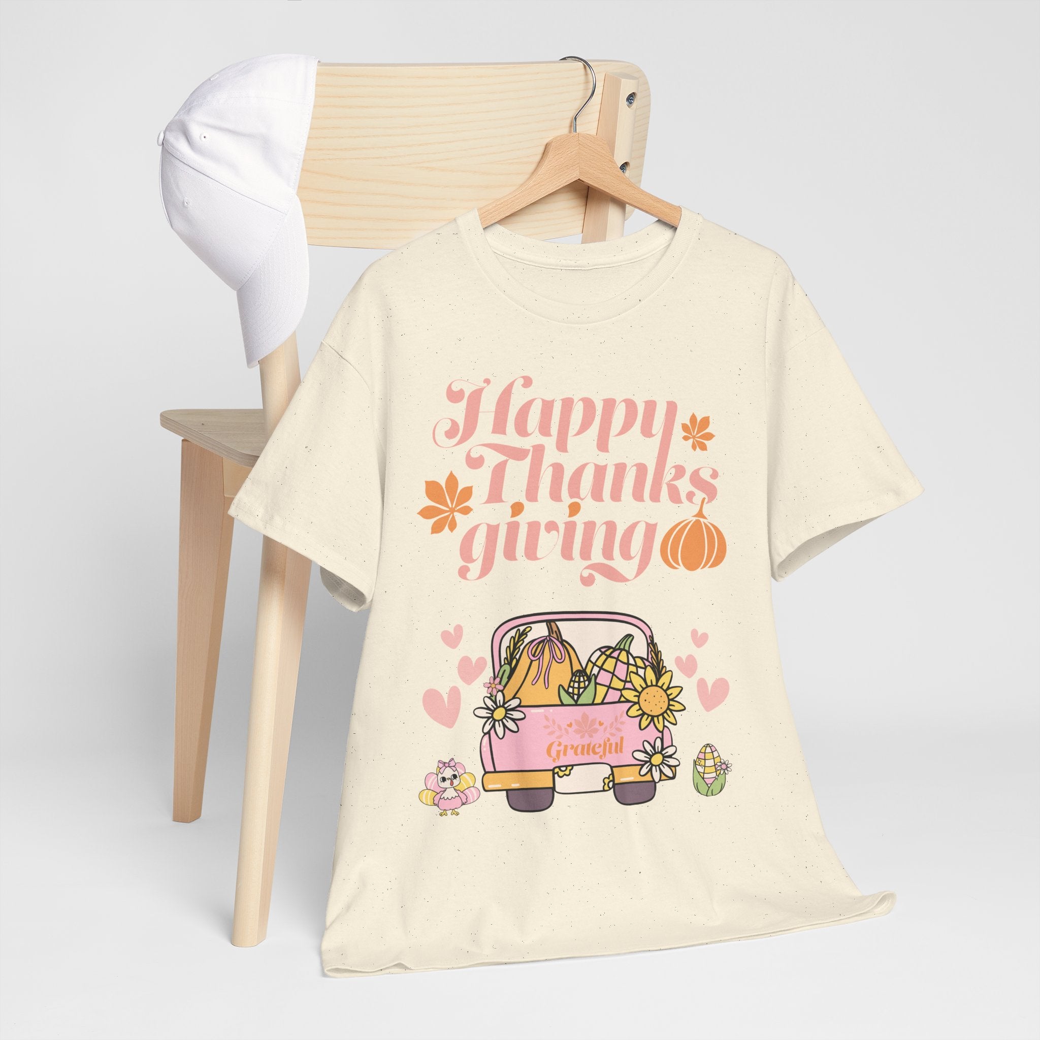 Happy Thanksgiving Unisex Tee | Cozy Autumn Shirt for Family Gatherings, Thanksgiving Celebration, Fall Fashion, Cute Gift Idea