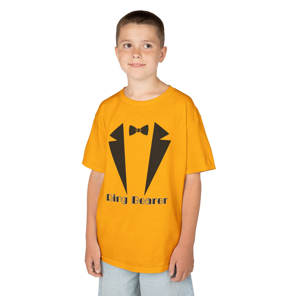 Ring Bearer Kids Tee, Cute Ring Bearer Shirt, Toddler Wedding Outfit, Boys' Formal Wear Tee, Kids' Tuxedo Tee, Wedding Attire for Kids