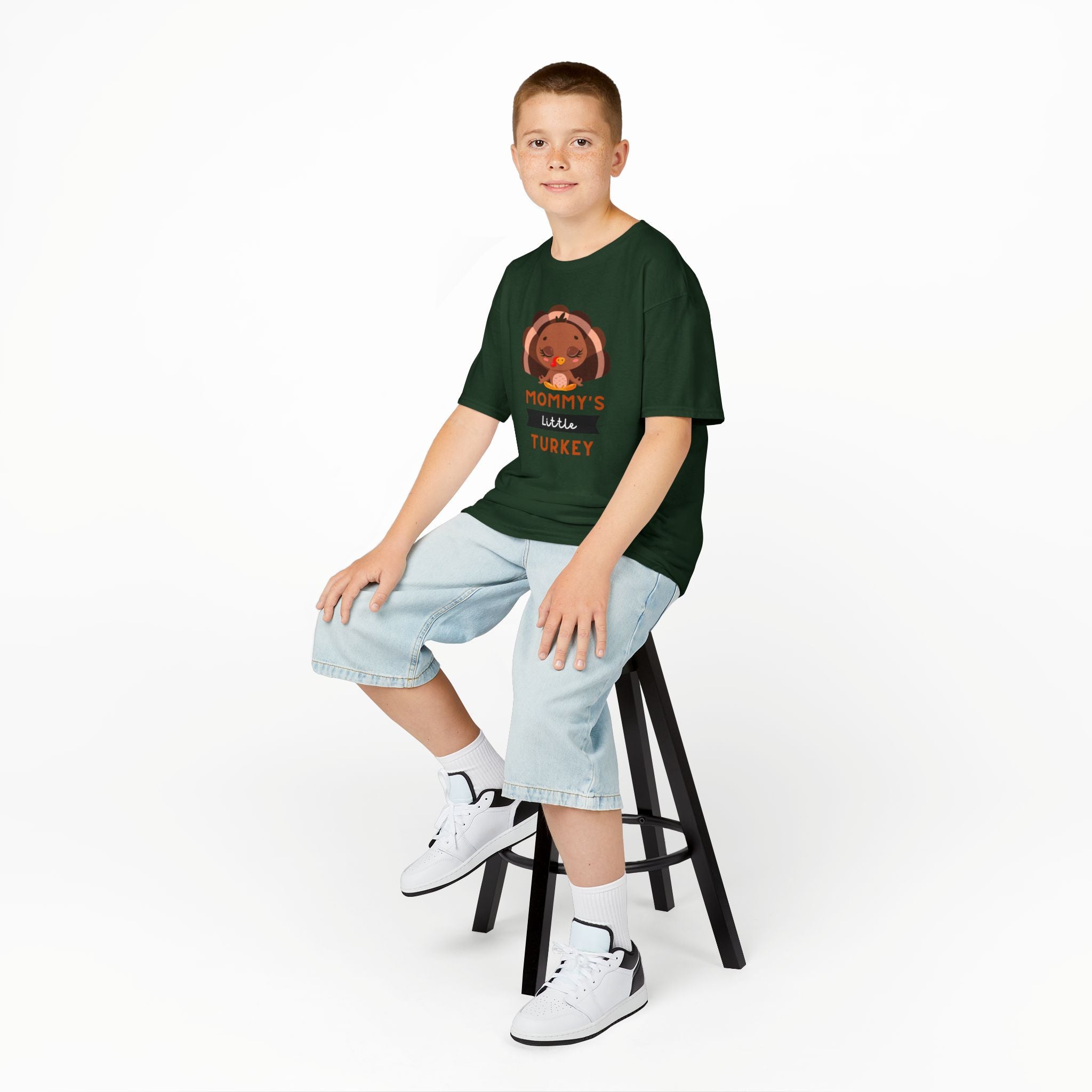 Kids Thanksgiving Tee, Mommy's Little Turkey Shirt, Fall Holiday Outfit, Thanksgiving Gift, Adorable Kids Fashion