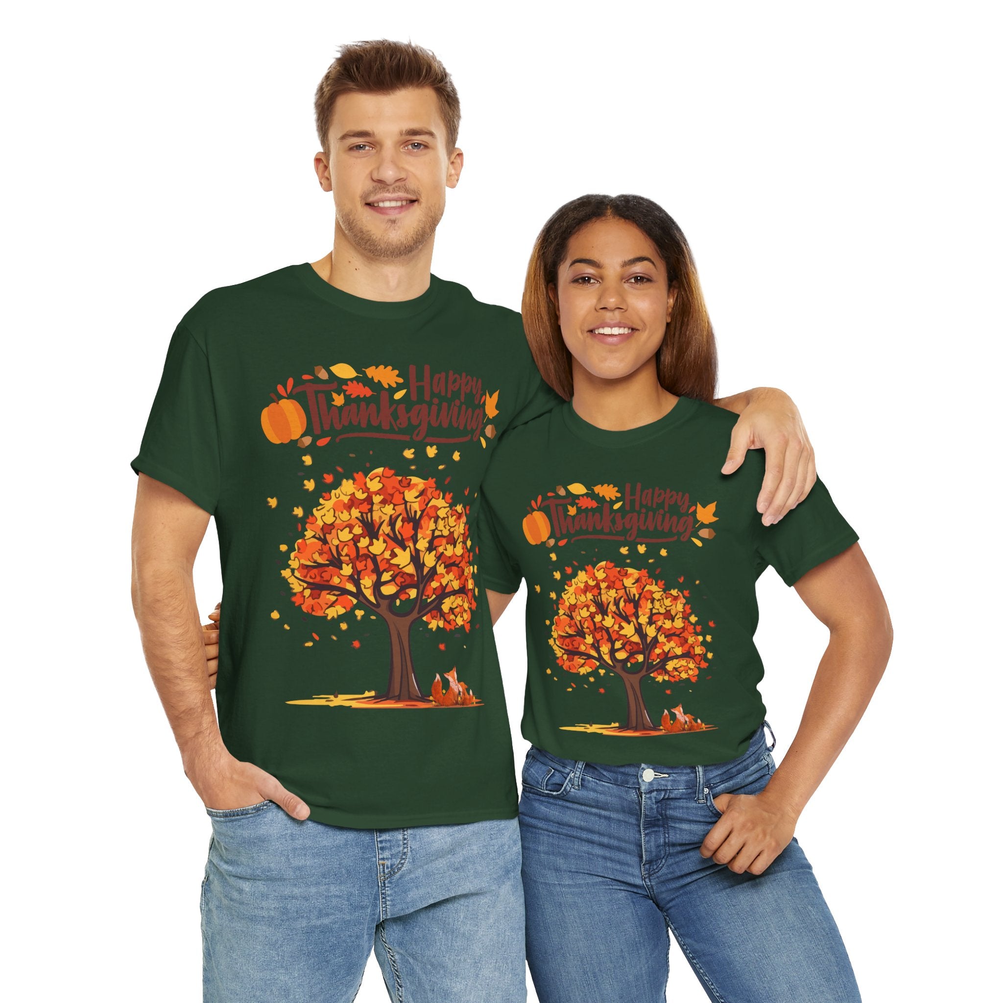 Thanksgiving Tree Tee, Autumn Shirt, Fall Apparel, Family Gathering Top, Seasonal Wear, Thanksgiving Gift