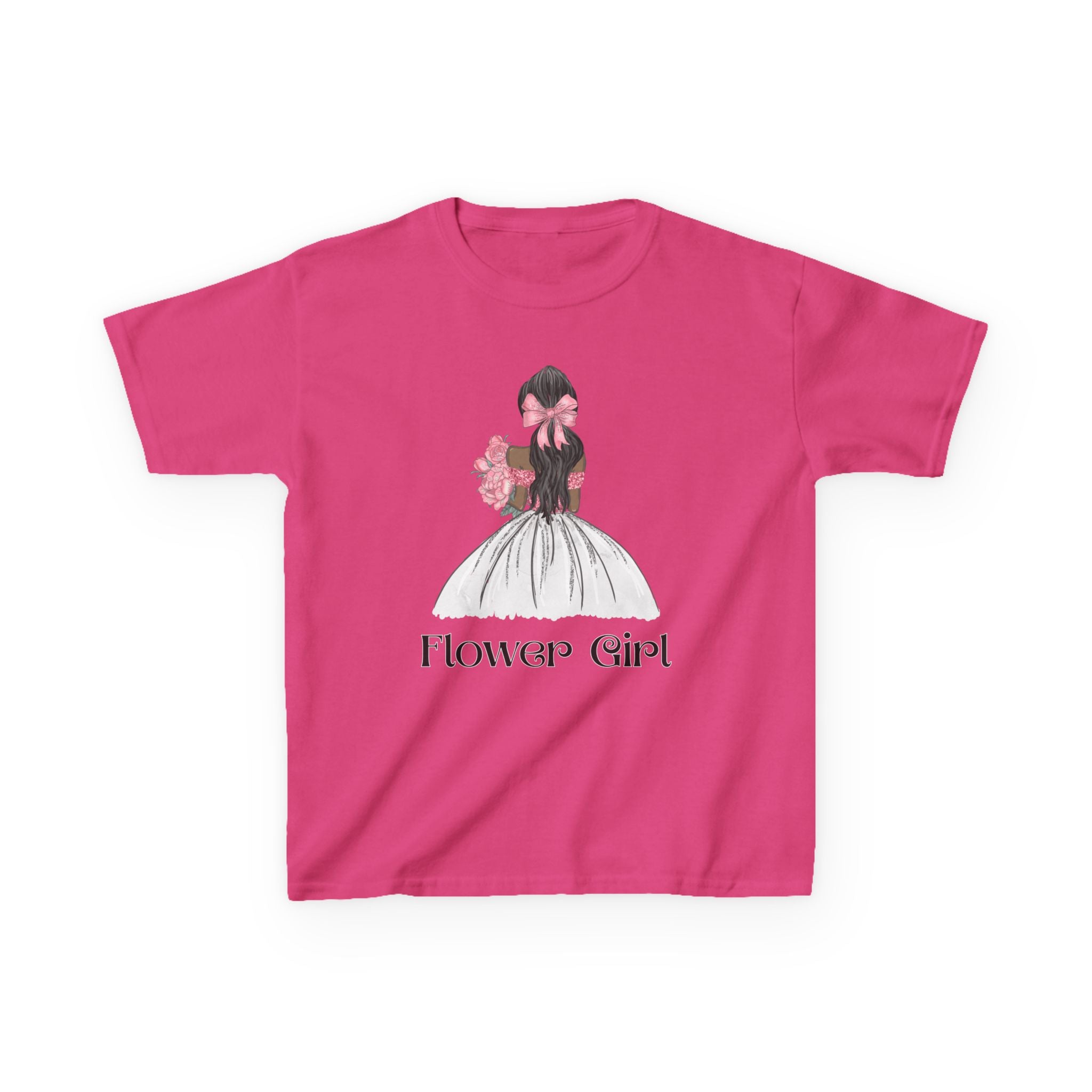 Flower Girl Kids Tee, Cute Floral T-Shirt for Flower Girls, Wedding Apparel, Toddler Gift, Birthday Outfit, Spring Fling Top