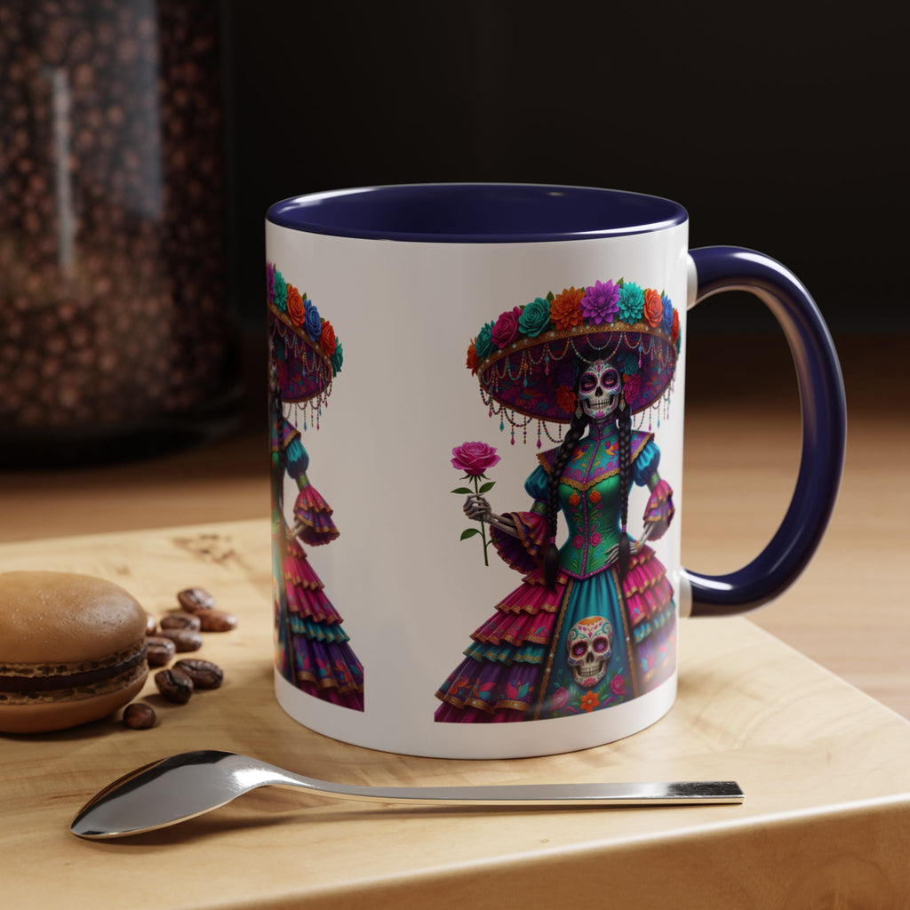 La Catrina Elegante – Día de los Muertos Inspired Artwork, Caffeine Lover Gift, Halloween Decor, Artful Drinkware