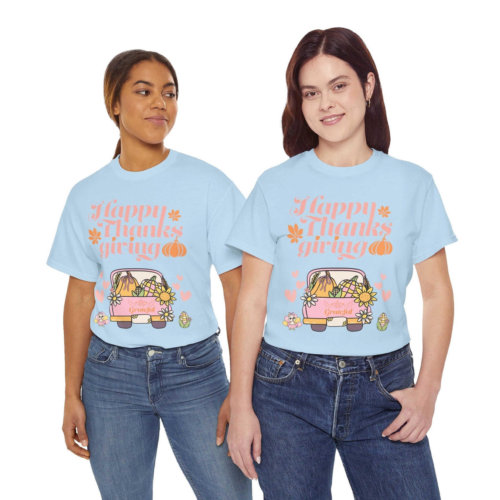 Happy Thanksgiving Unisex Tee | Cozy Autumn Shirt for Family Gatherings, Thanksgiving Celebration, Fall Fashion, Cute Gift Idea