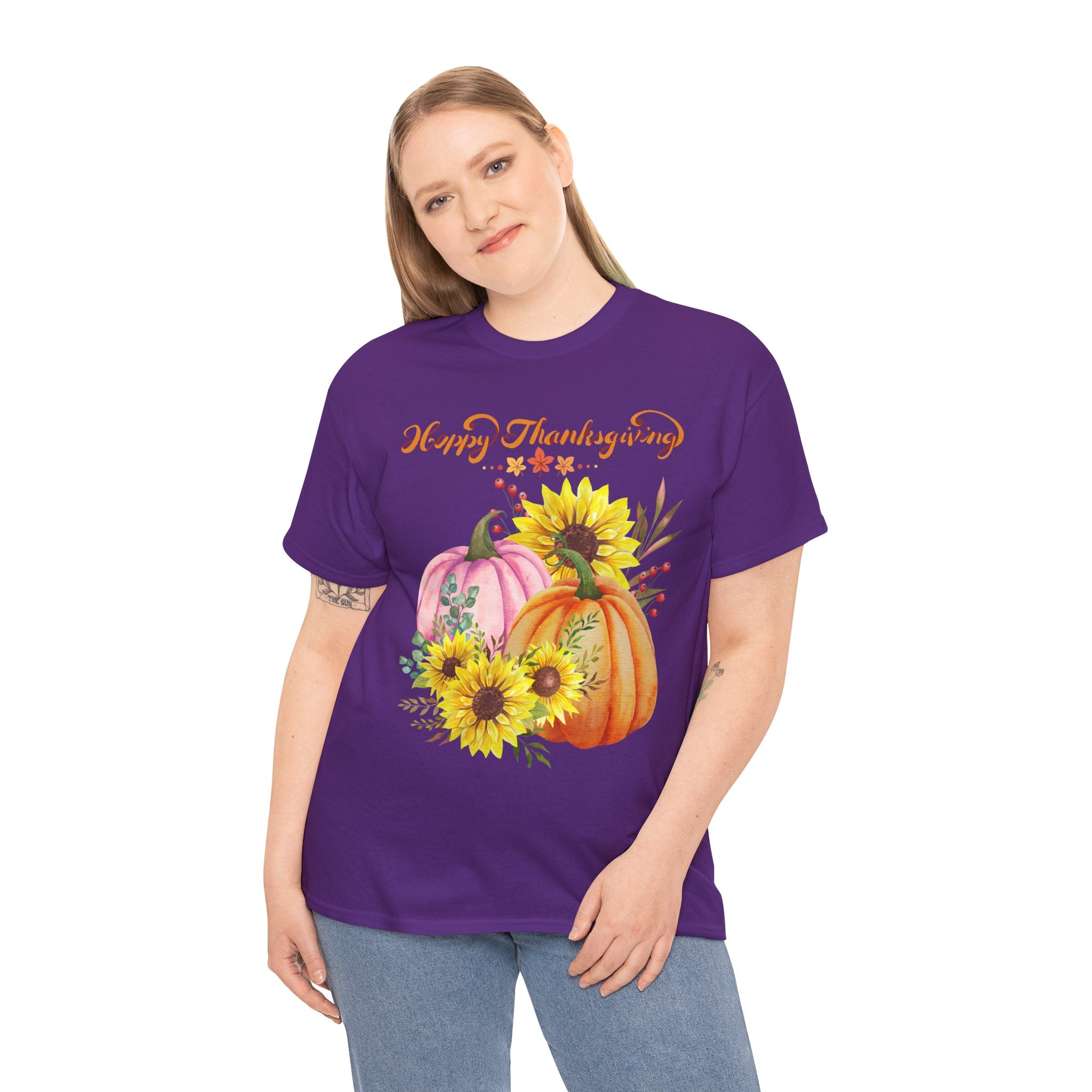 Thanksgiving T-shirts, Pumpkin Tee, Autumn Shirt, Unisex Fall Apparel, Holiday Gift, Cozy Outfit, Harvest Festival Clothing