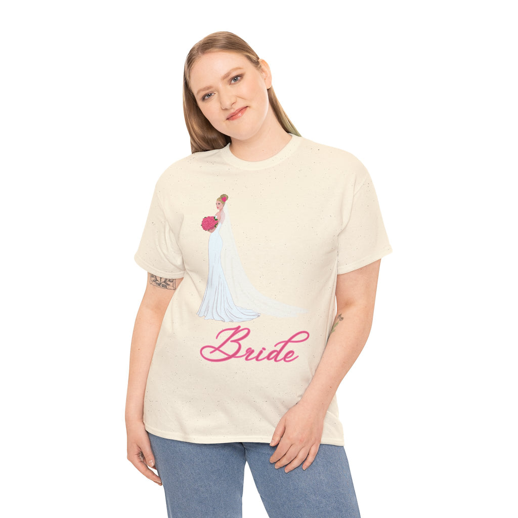 Bride Unisex Heavy Cotton Tee, Wedding Gift, Bridal Party Shirt, Engagement Party Top, Bride T-Shirt, Bridal Shower Attire