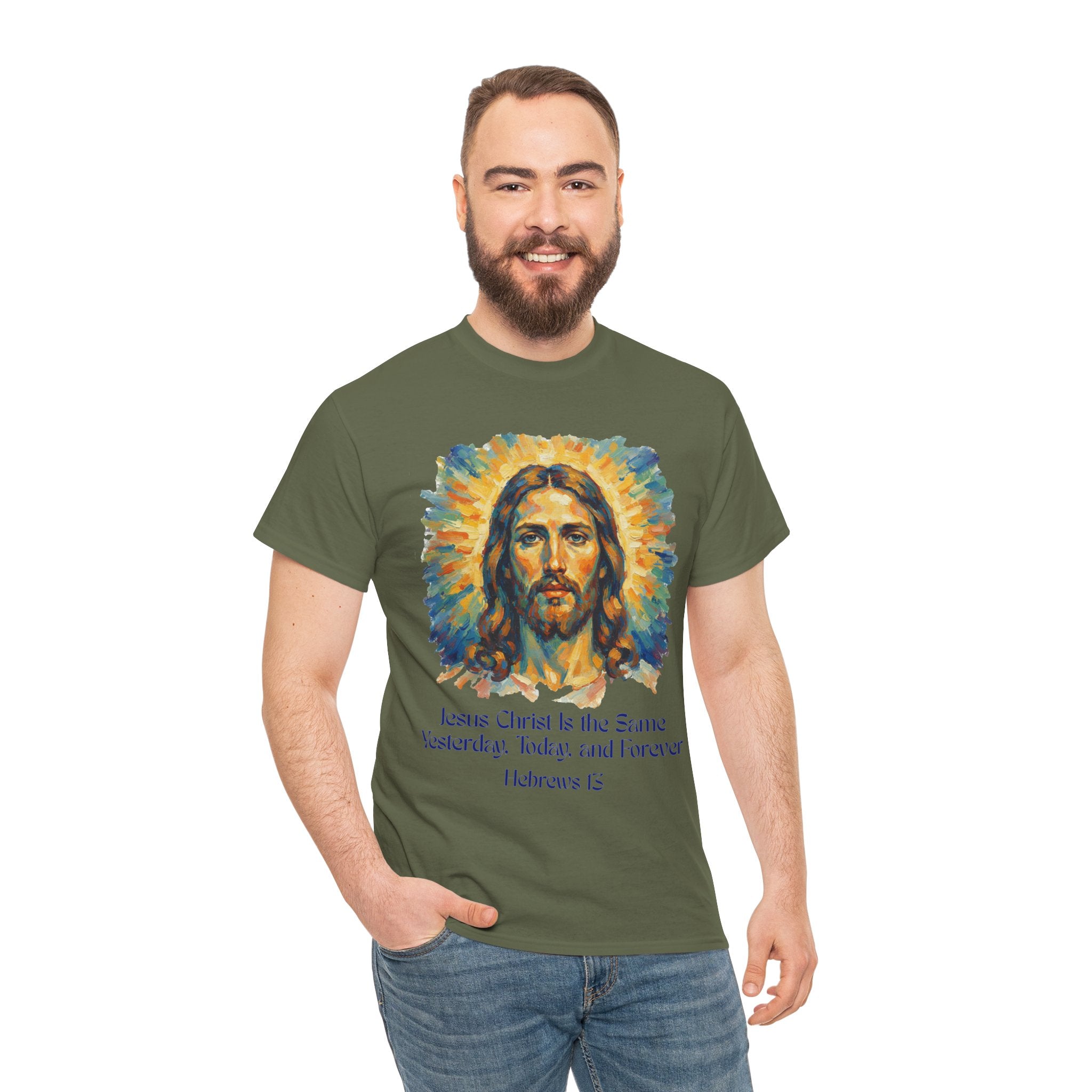 Jesus Portrait – Van Gogh Inspired Style Religious Inspirational Tee - Jesus Christ Design, Faith Shirt, Christian Clothing, Birthday Gift, Everyday Wear