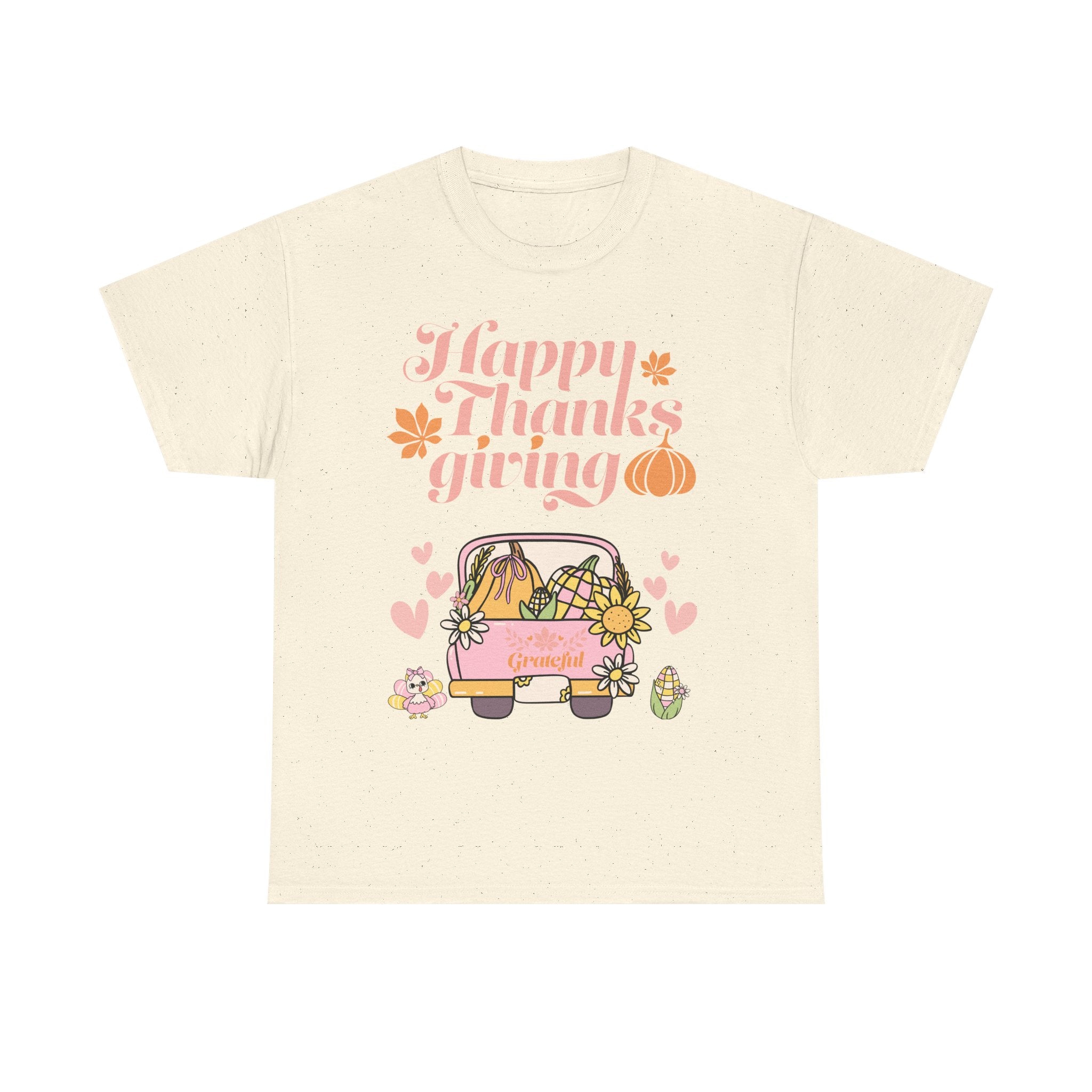 Happy Thanksgiving Unisex Tee | Cozy Autumn Shirt for Family Gatherings, Thanksgiving Celebration, Fall Fashion, Cute Gift Idea