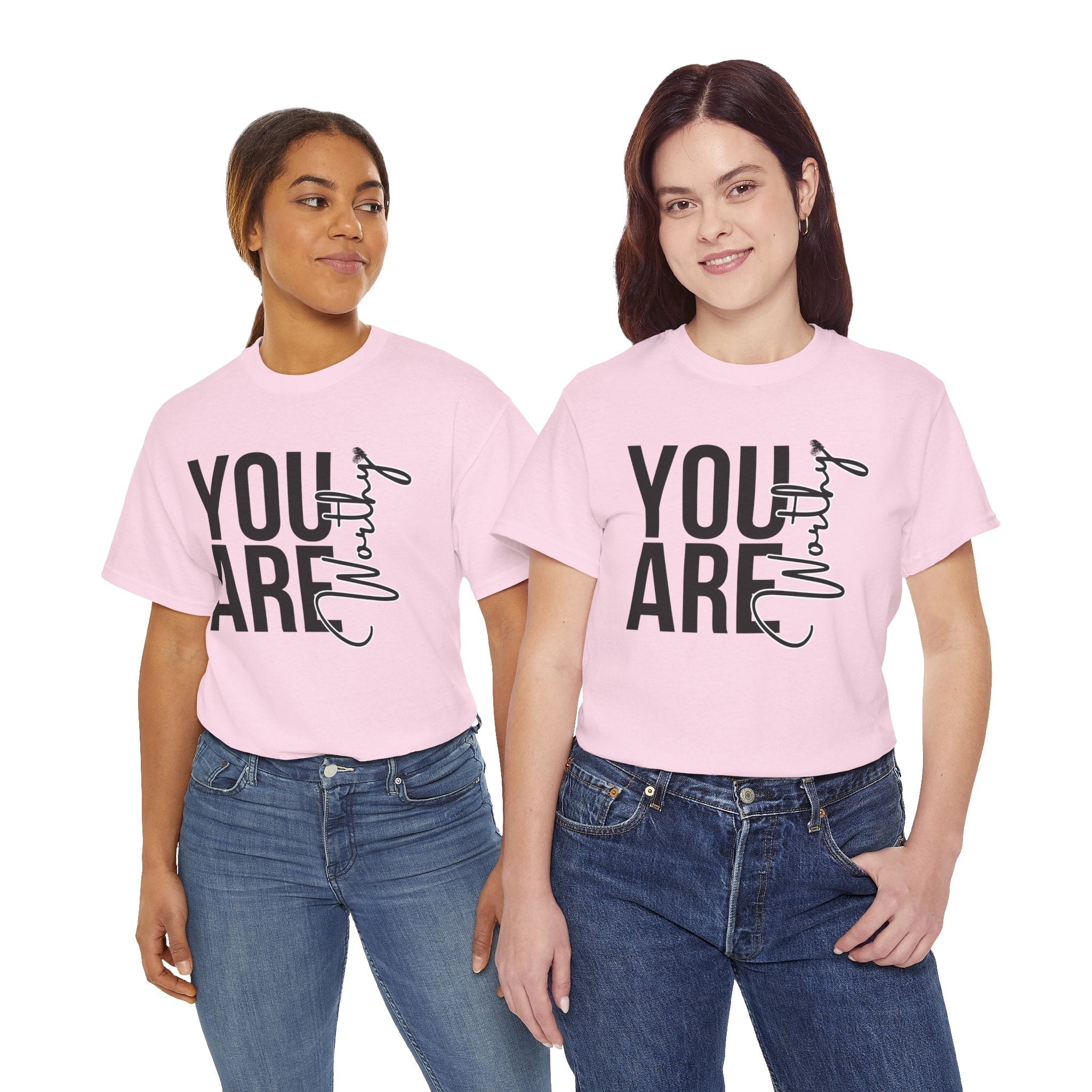 You Are Worthy Unisex Heavy Cotton Tee, Motivational Quote Shirt, Gift for Friends, Self-Love Tee, Uplifting Apparel, Positive [...]