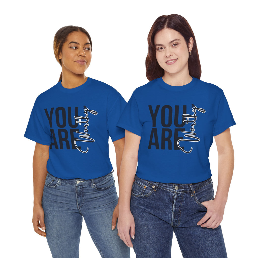 You Are Worthy Unisex Heavy Cotton Tee, Motivational Quote Shirt, Gift for Friends, Self-Love Tee, Uplifting Apparel, Positive [...]