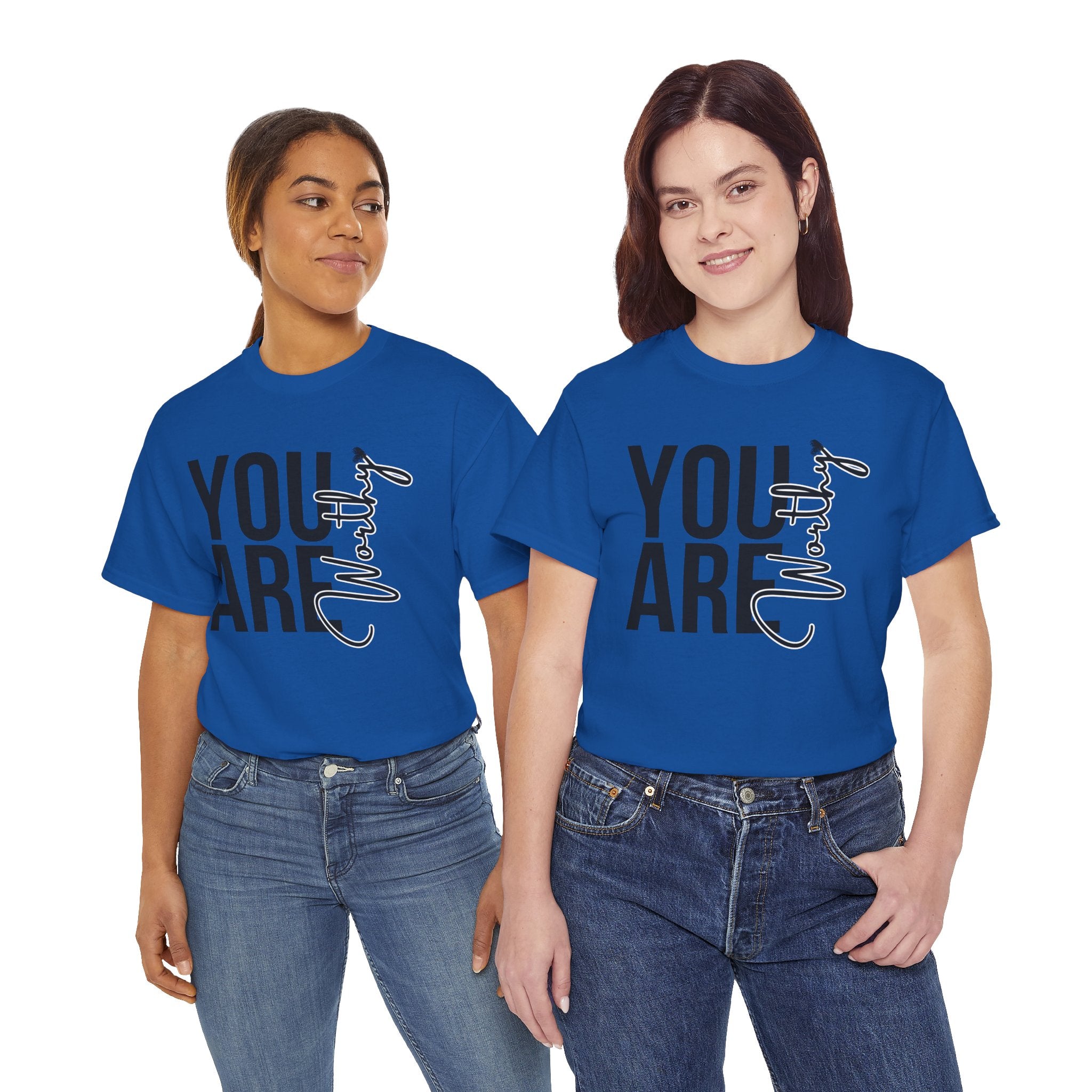 You Are Worthy Unisex Heavy Cotton Tee, Motivational Quote Shirt, Gift for Friends, Self-Love Tee, Uplifting Apparel, Positive [...]