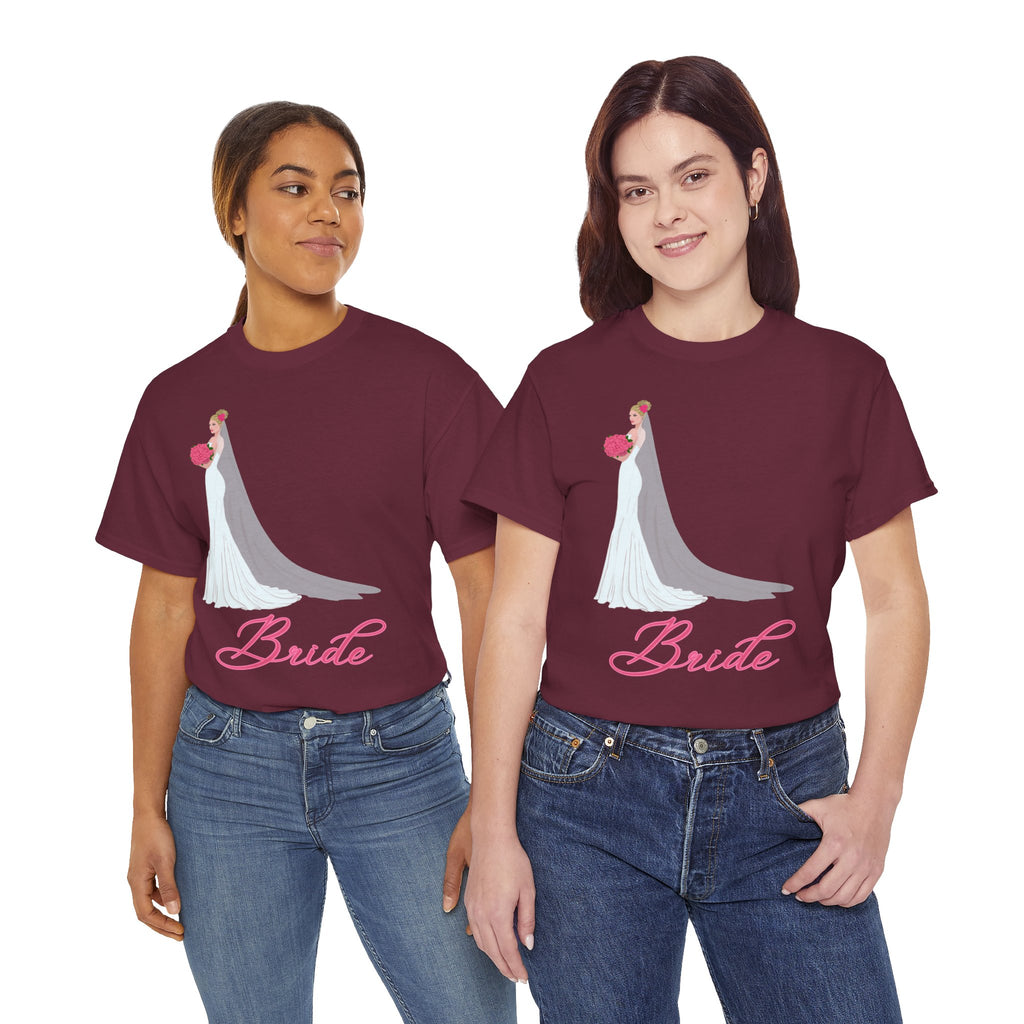 Bride Unisex Heavy Cotton Tee, Wedding Gift, Bridal Party Shirt, Engagement Party Top, Bride T-Shirt, Bridal Shower Attire