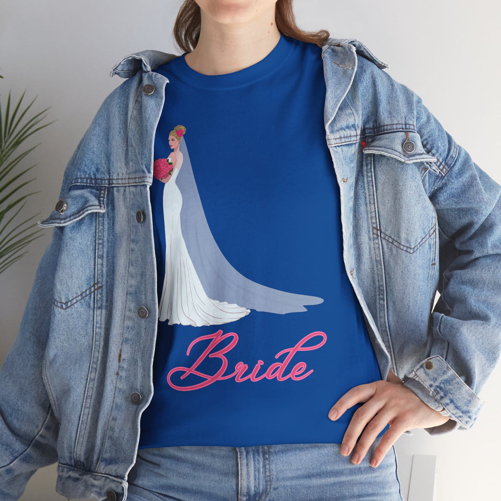 Bride Unisex Heavy Cotton Tee, Wedding Gift, Bridal Party Shirt, Engagement Party Top, Bride T-Shirt, Bridal Shower Attire