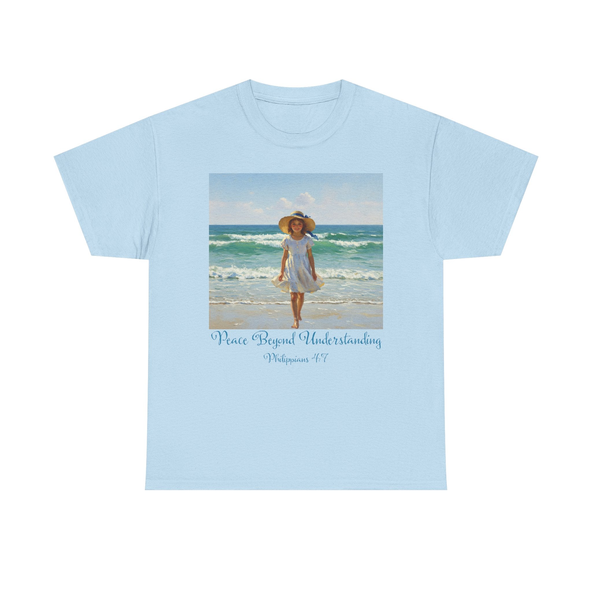 Serene Beach Vibes Tee for Summer Days, Top for Women, Casual Wear, Gifts for Beach Lovers, Vacay Essentials