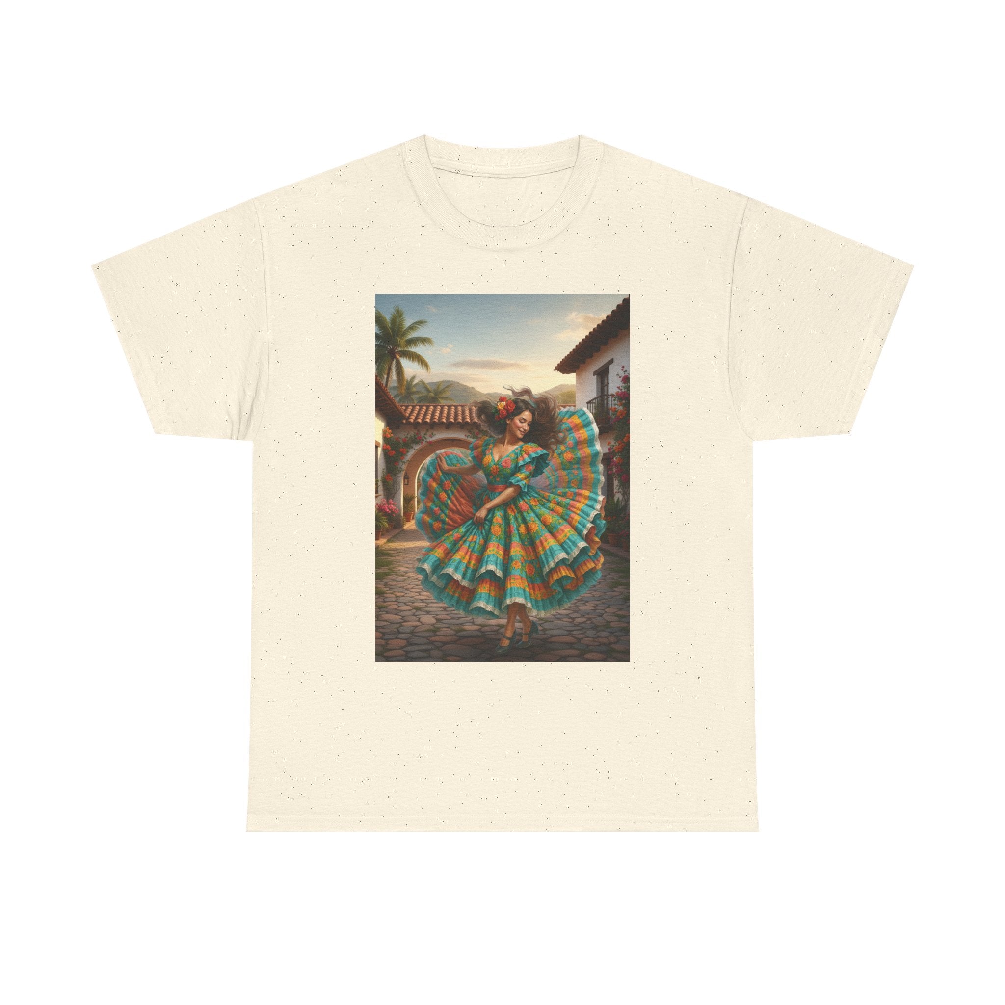 Folklórico Dancer Vibrant Graphic Tee - Perfect for Festivals, Casual Outings, Gifts, Dance Lovers, Unisex Fashion