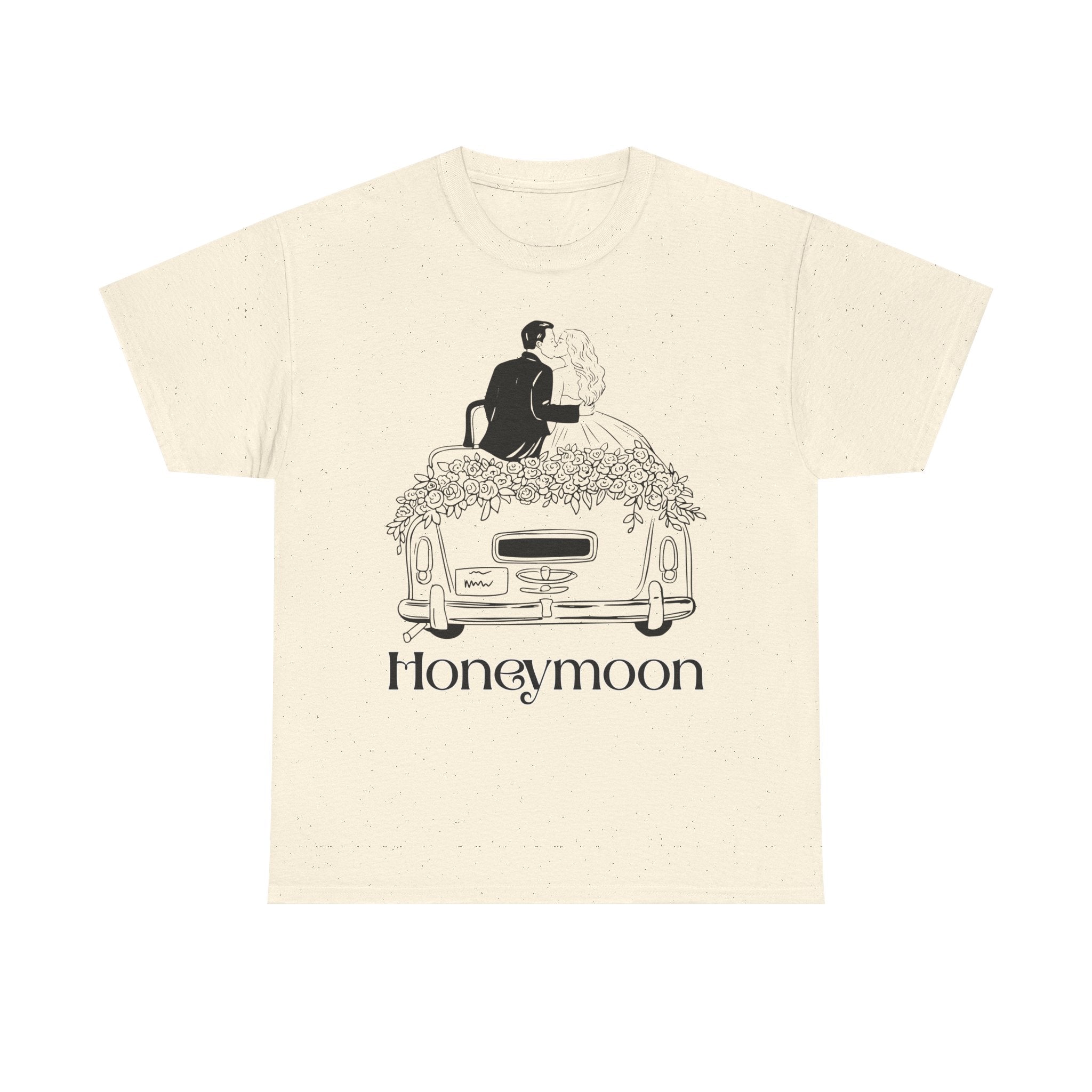 Honeymoon Wedding  T-Shirt, Romantic Couple Shirt, Newlywed Gift, Wedding Celebration Apparel, Typography Tee, Unisex Cotton Top