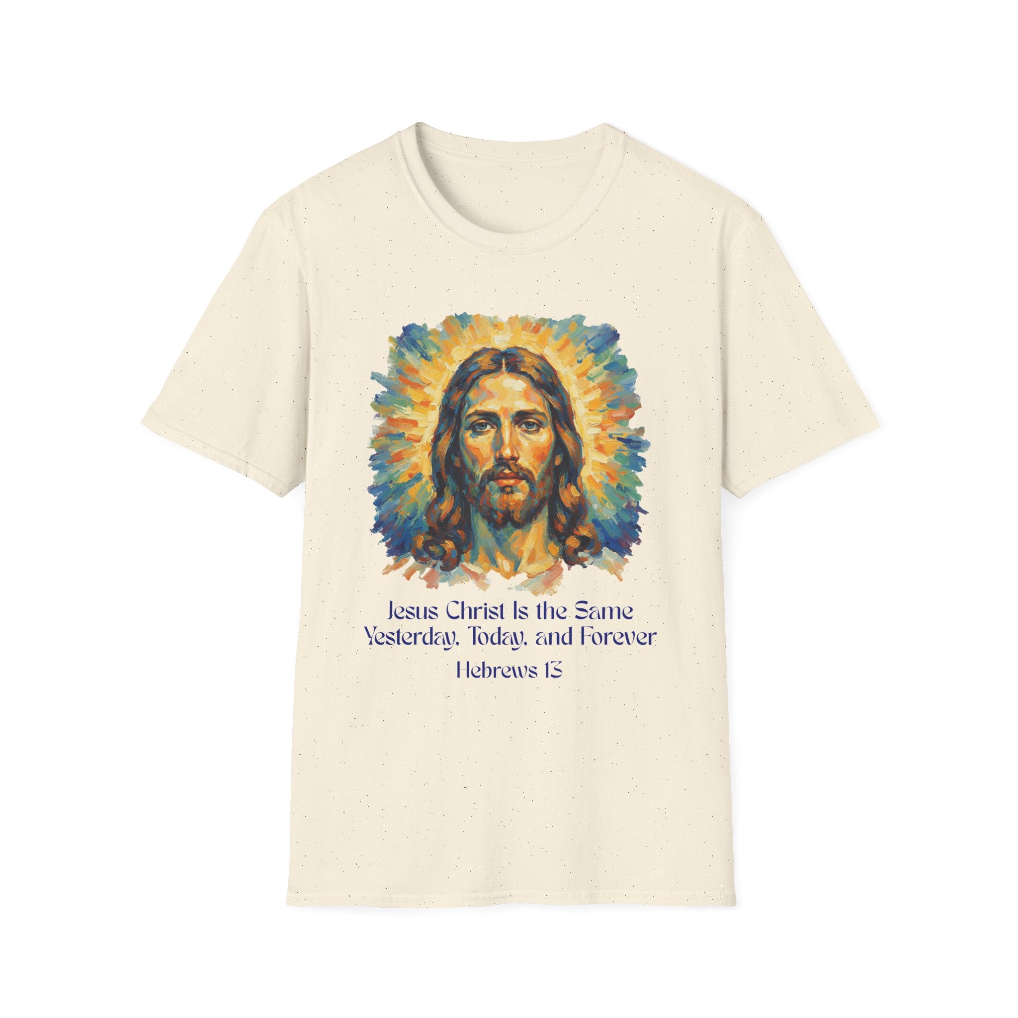 Jesus Christ Graphic Tee, Unisex Softstyle T-Shirt, Faith Apparel, Inspirational Gift, Religious Top