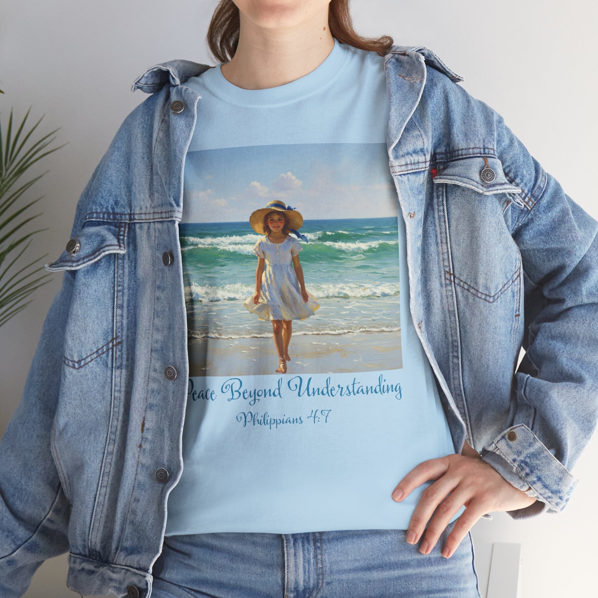 Serene Beach Vibes Tee for Summer Days, Top for Women, Casual Wear, Gifts for Beach Lovers, Vacay Essentials