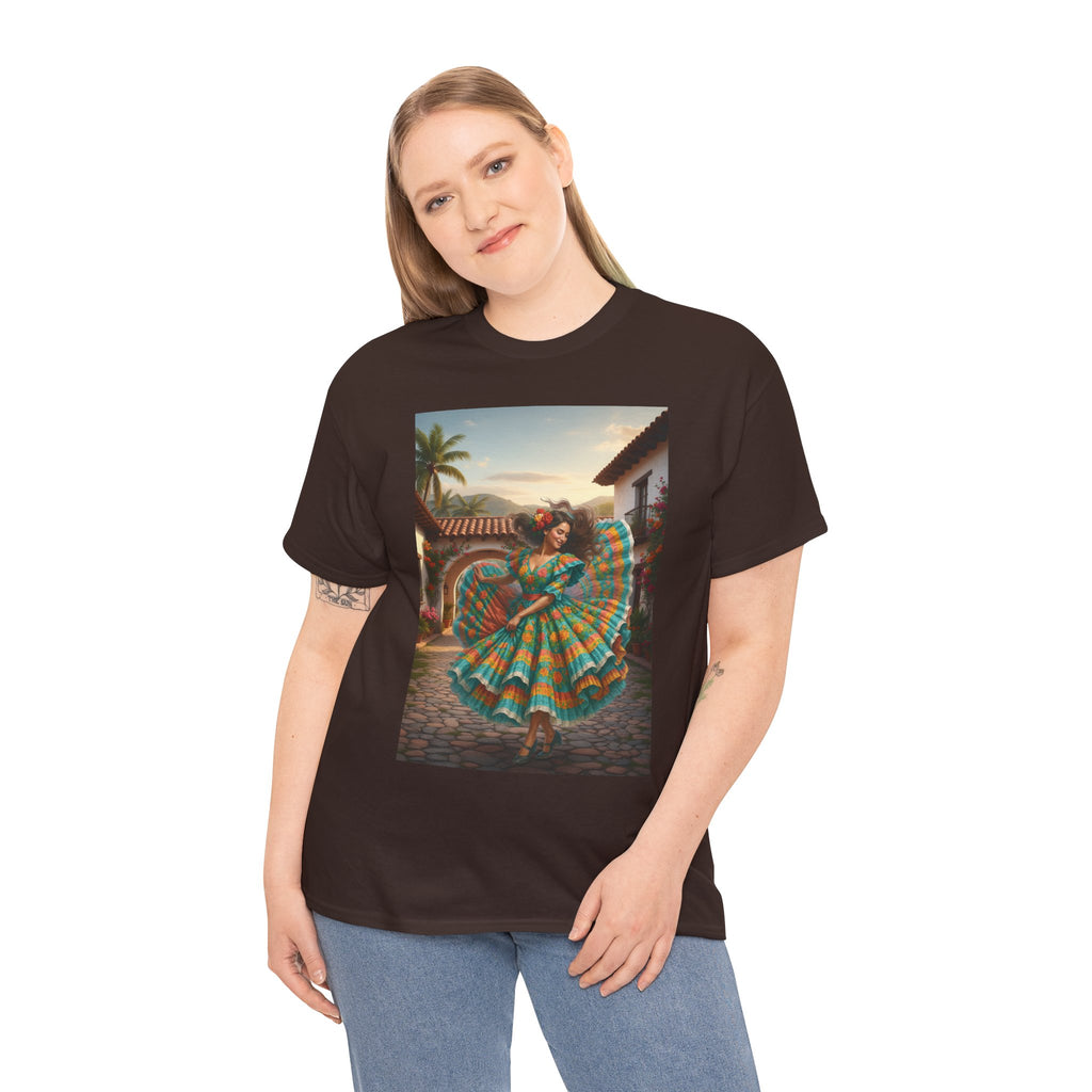 Folklórico Dancer Vibrant Graphic Tee - Perfect for Festivals, Casual Outings, Gifts, Dance Lovers, Unisex Fashion