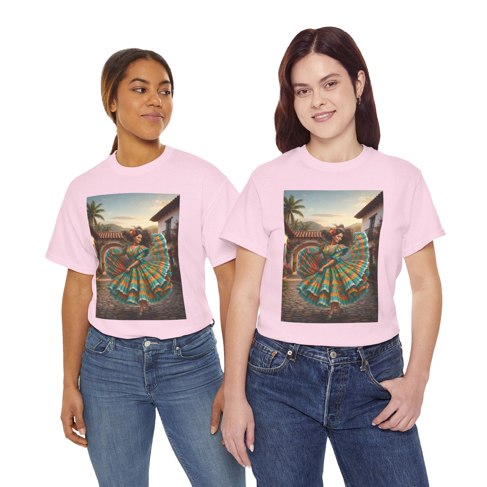 Folklórico Dancer Vibrant Graphic Tee - Perfect for Festivals, Casual Outings, Gifts, Dance Lovers, Unisex Fashion