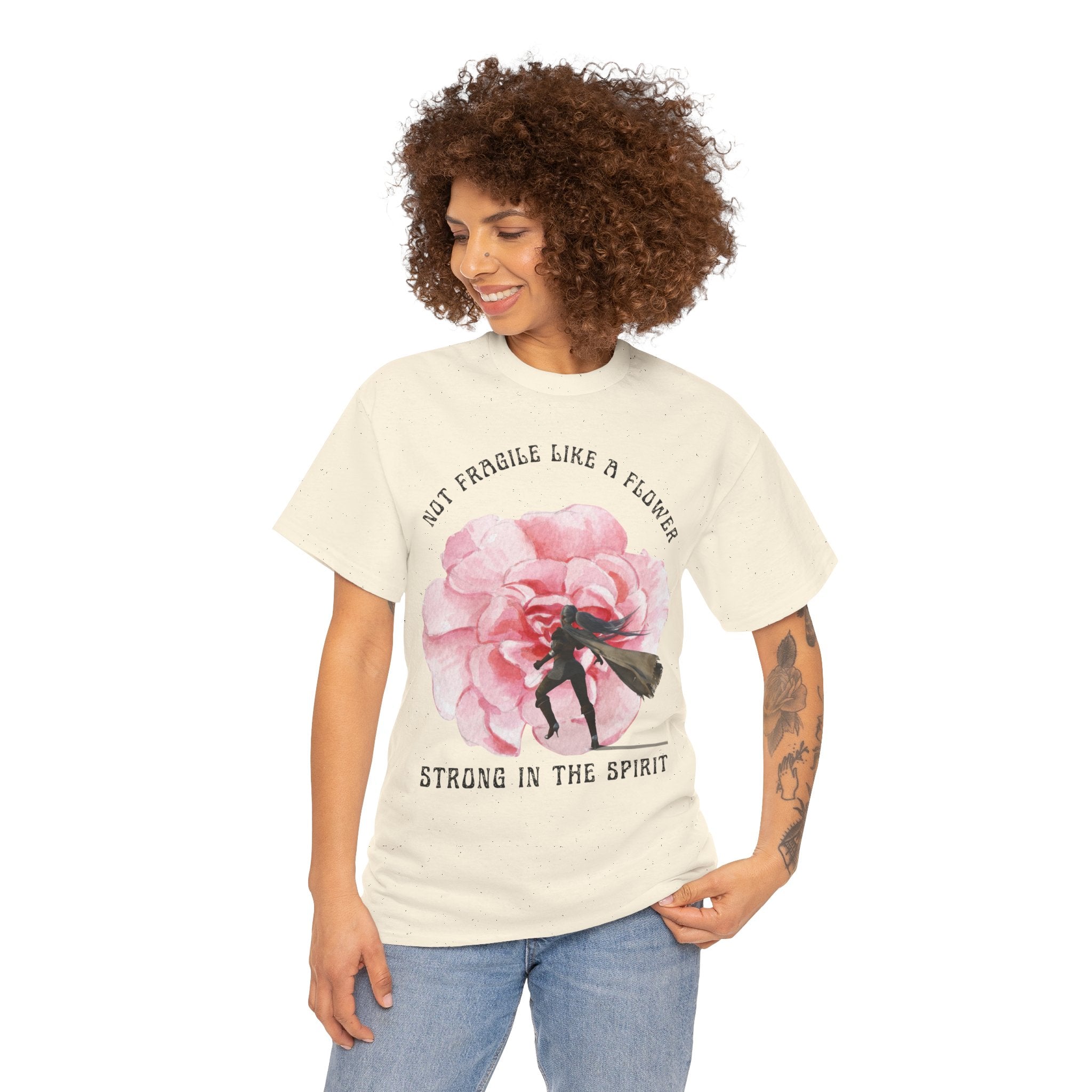 Floral Empowerment Tee, Not Fragile Like a Flower, Strong in the Spirit Shirt, Inspirational Unisex T-Shirt, Gift for Women, [...]