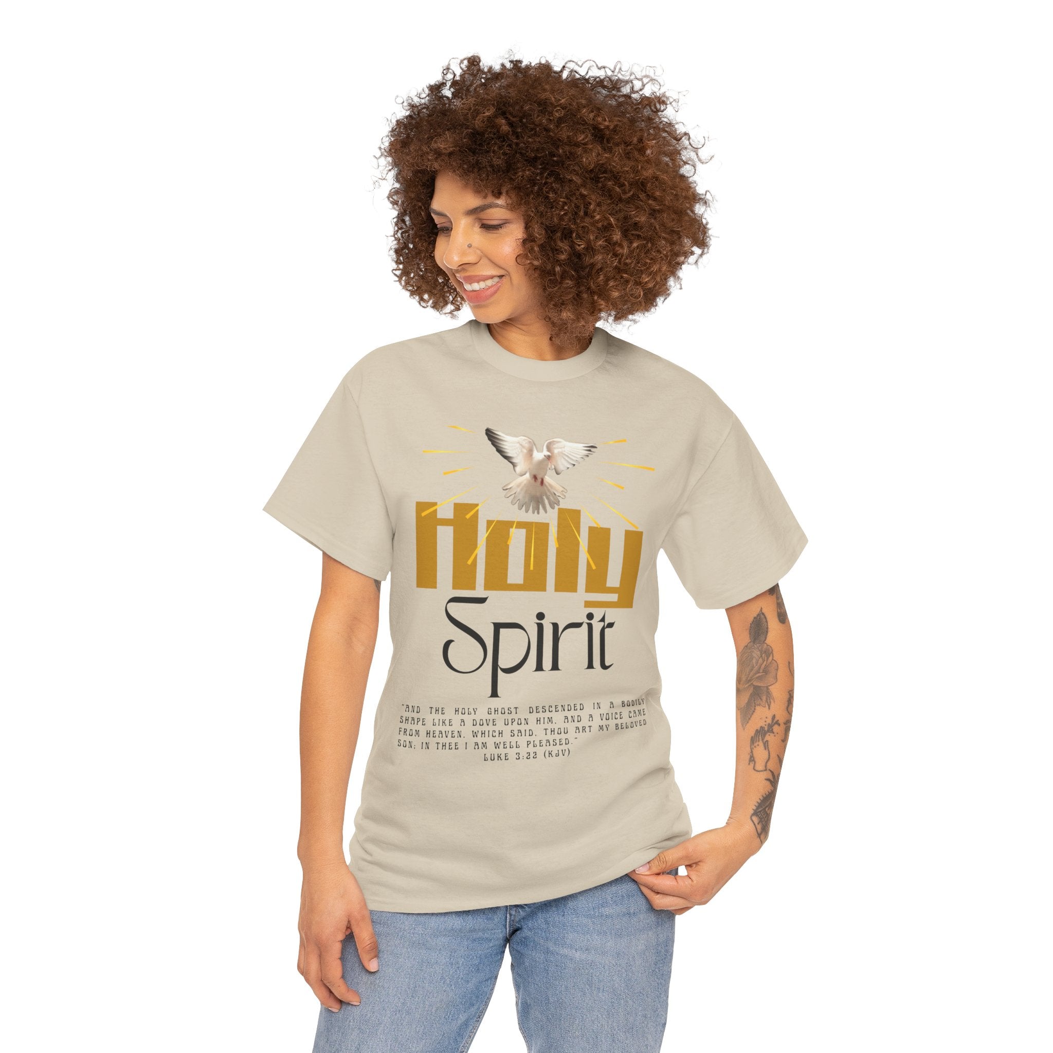 Christian T-shirts, Holy Spirit Unisex Heavy Cotton Tee, Inspirational T-Shirt for Faith Celebration, Christian Gift, Spiritual Attire, Religious Apparel