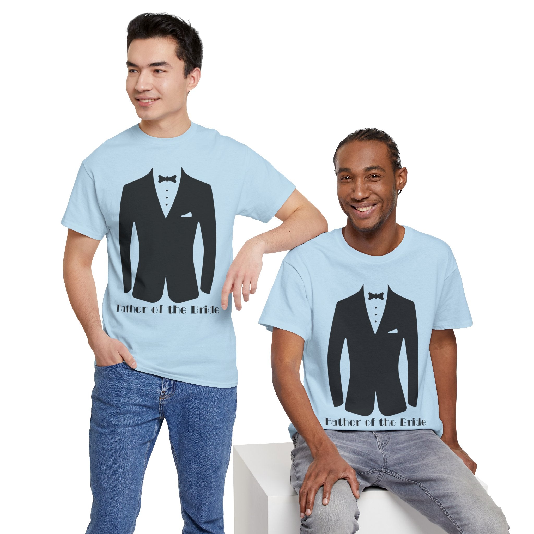 Father of the Bride Unisex Heavy Cotton Tee, Wedding Gift, Father's Day Shirt, Groom's Dad Tee, Special Occasion T-Shirt
