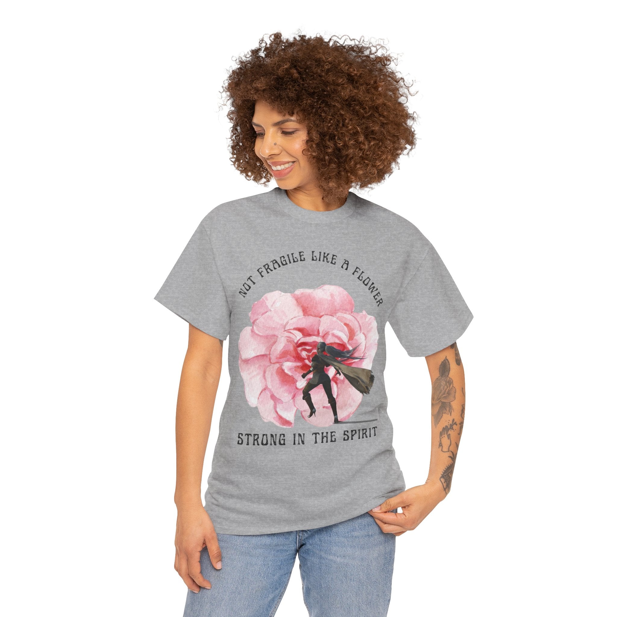 Floral Empowerment Tee, Not Fragile Like a Flower, Strong in the Spirit Shirt, Inspirational Unisex T-Shirt, Gift for Women, [...]