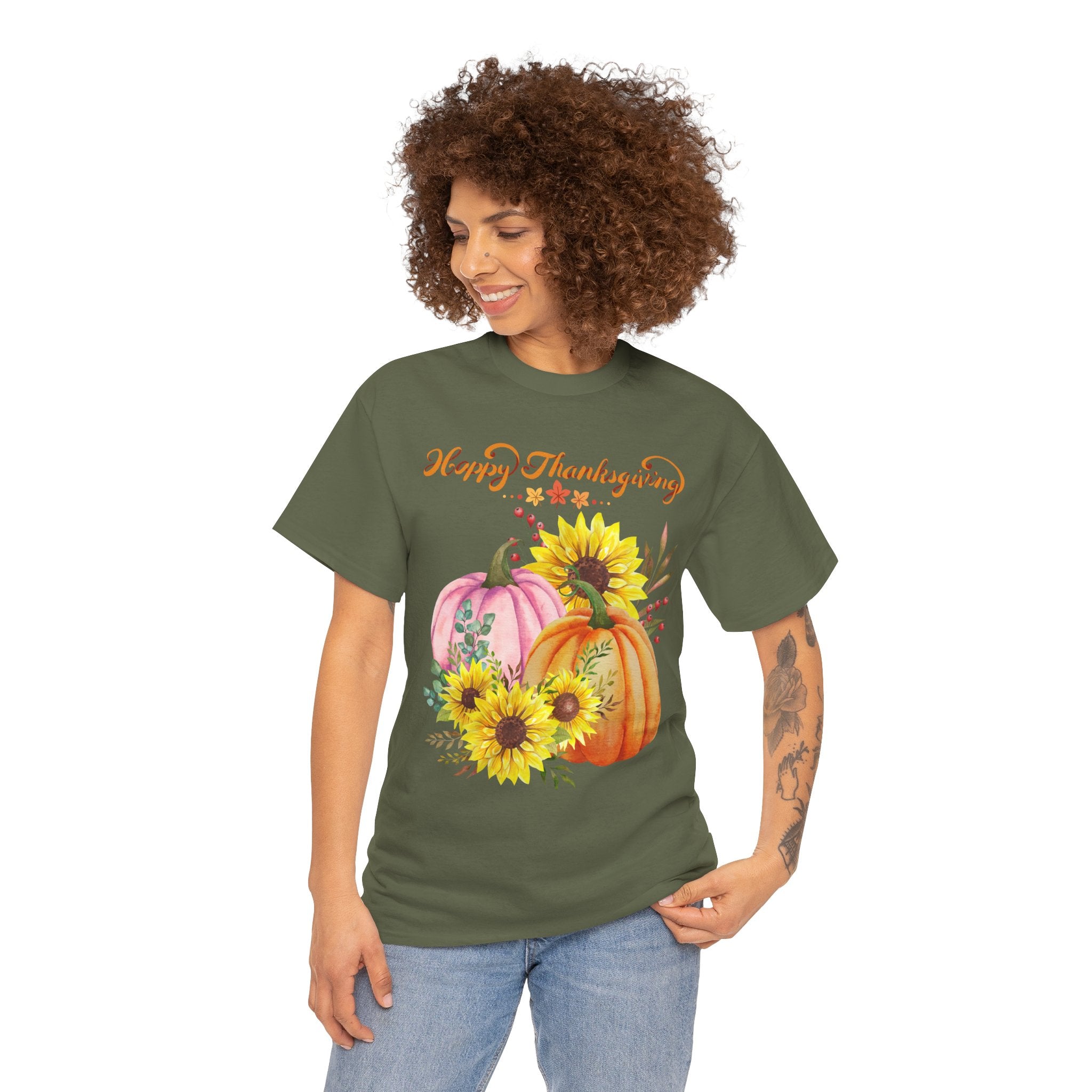 Thanksgiving T-shirts, Pumpkin Tee, Autumn Shirt, Unisex Fall Apparel, Holiday Gift, Cozy Outfit, Harvest Festival Clothing