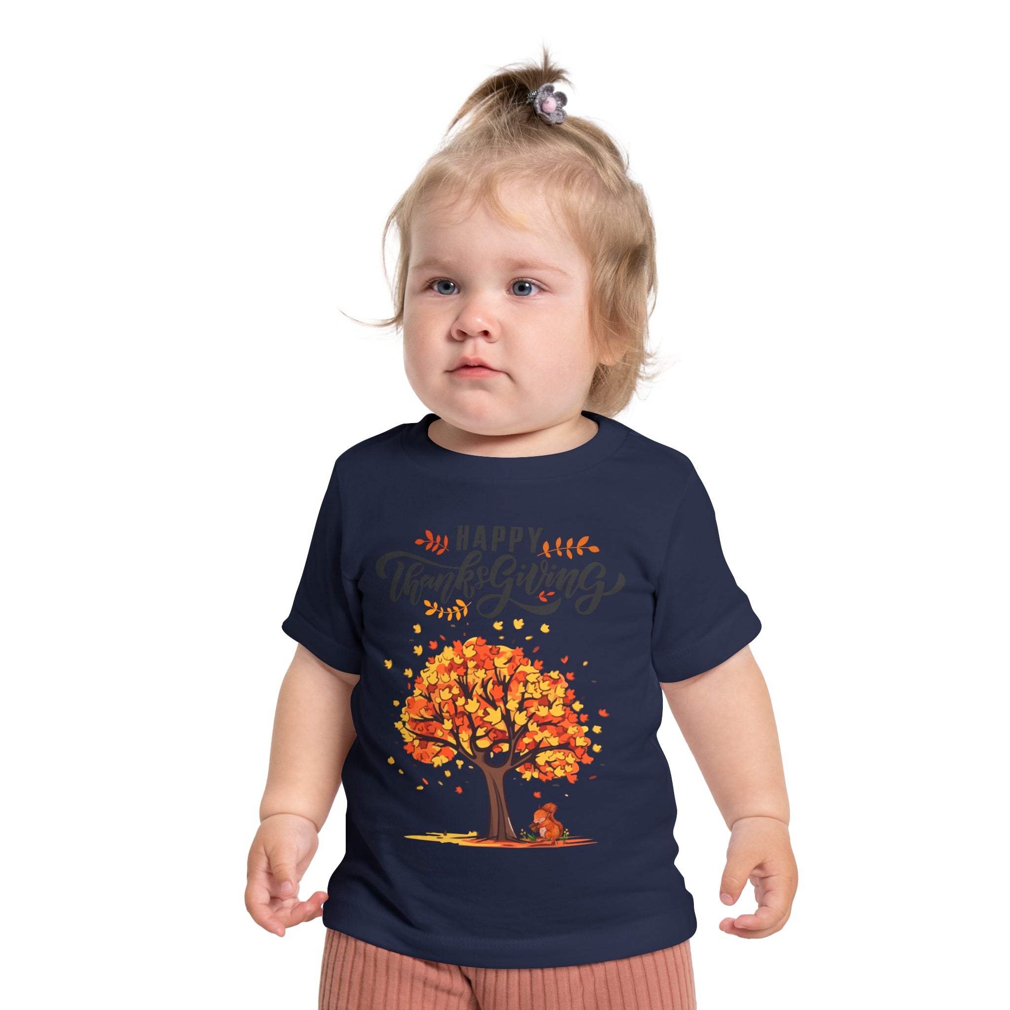 Happy Thanksgiving/Thanksgiving Baby T-Shirt, Cute Fall Apparel, Kids Autumn Clothing, Holiday Gift, Seasonal Outfit, Fall Tree Design
