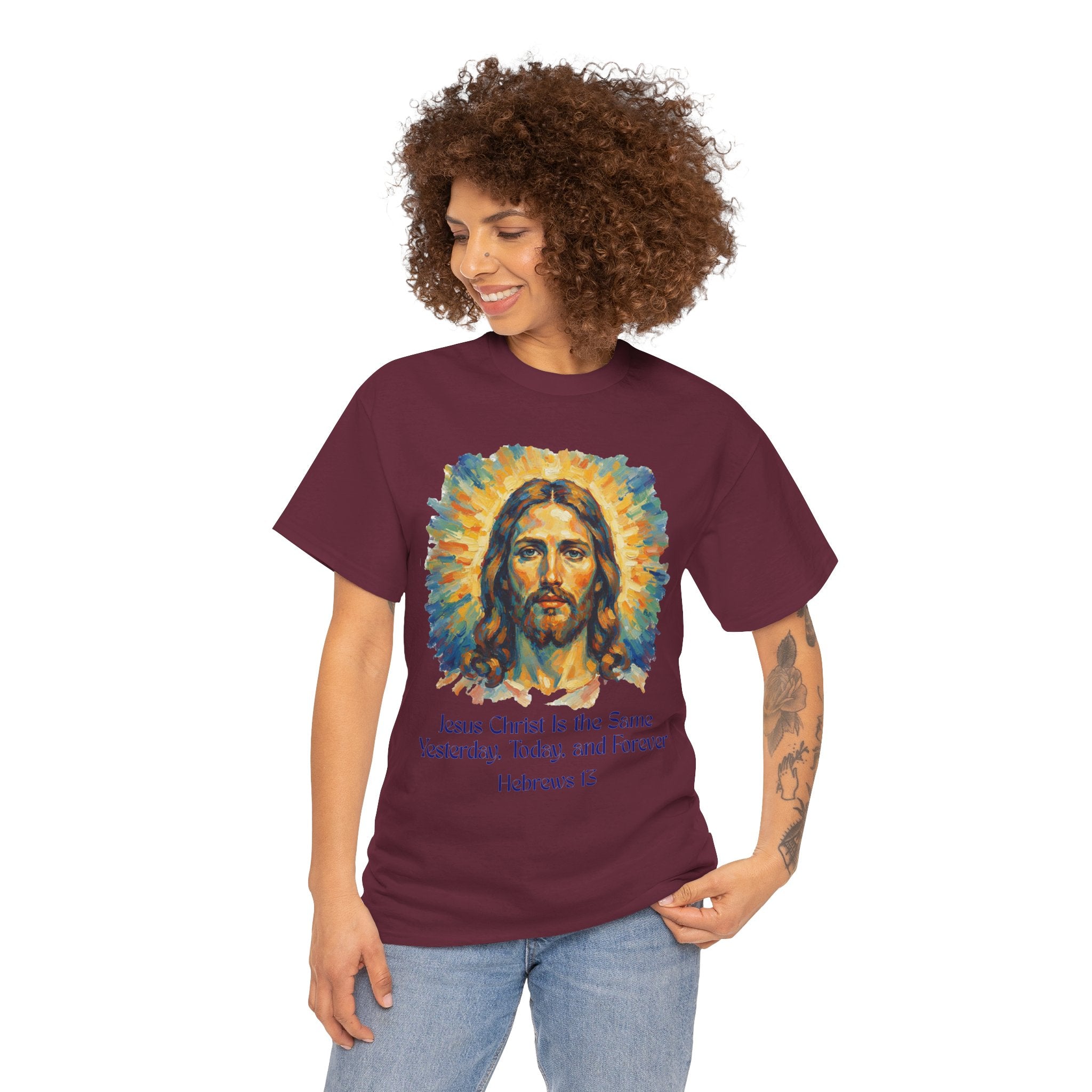 Jesus Portrait – Van Gogh Inspired Style Religious Inspirational Tee - Jesus Christ Design, Faith Shirt, Christian Clothing, Birthday Gift, Everyday Wear