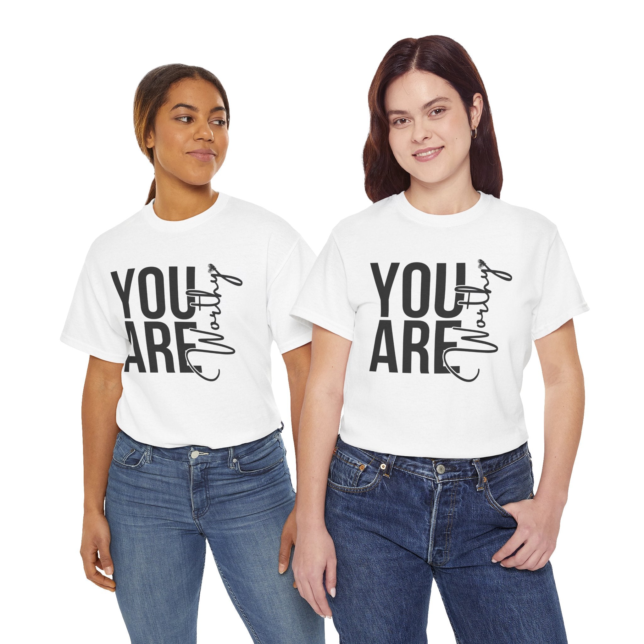 You Are Worthy Unisex Heavy Cotton Tee, Motivational Quote Shirt, Gift for Friends, Self-Love Tee, Uplifting Apparel, Positive [...]