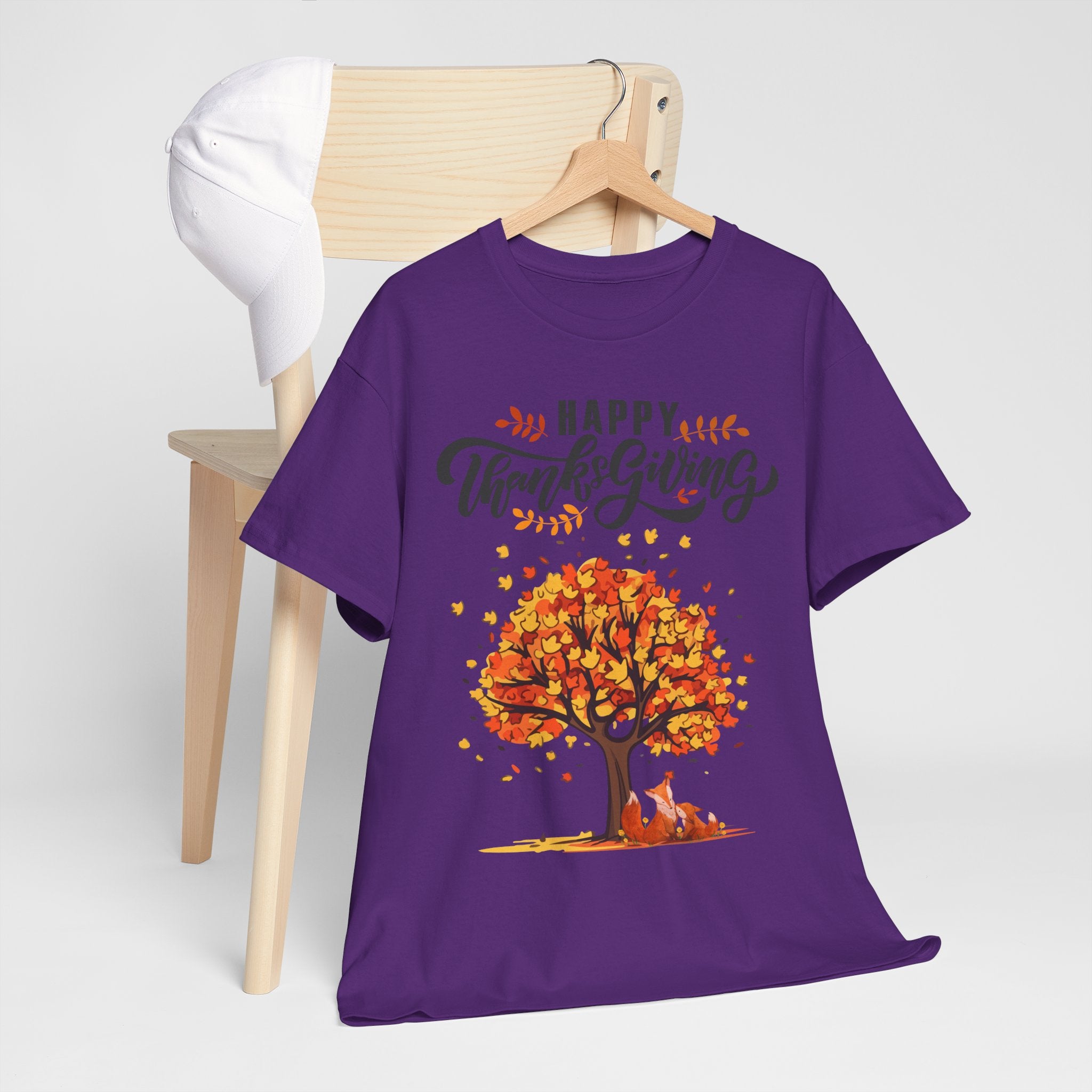 Thanksgiving Tree Tee, Fall T-Shirt, Autumn Apparel, Cozy Gift for Family, Cute Holiday Top