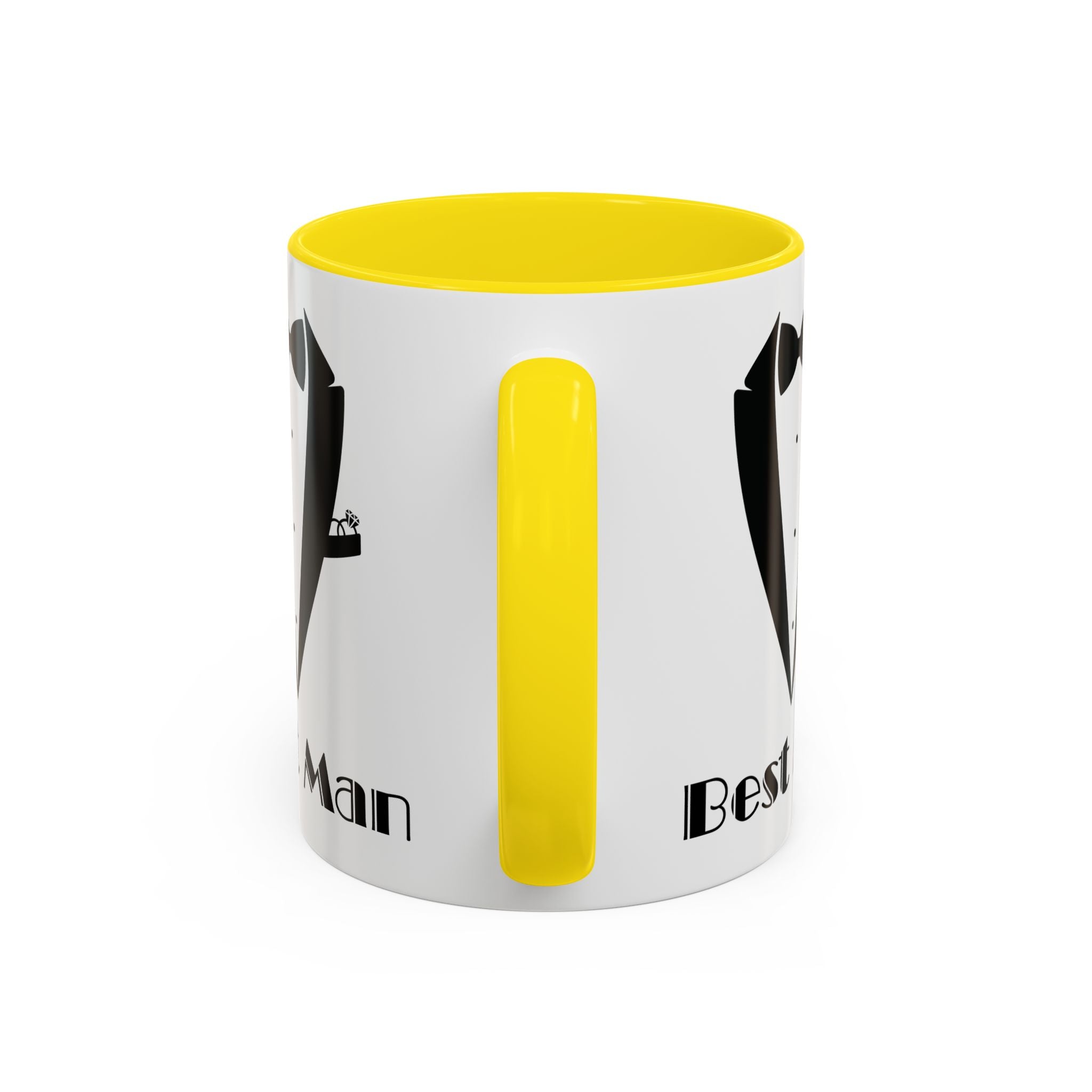 Best Man Accent Coffee Mug 11/15 oz, Groom’s Gift, Wedding Party Favor, Unique Best Man Gift, Black and White Coffee Cup