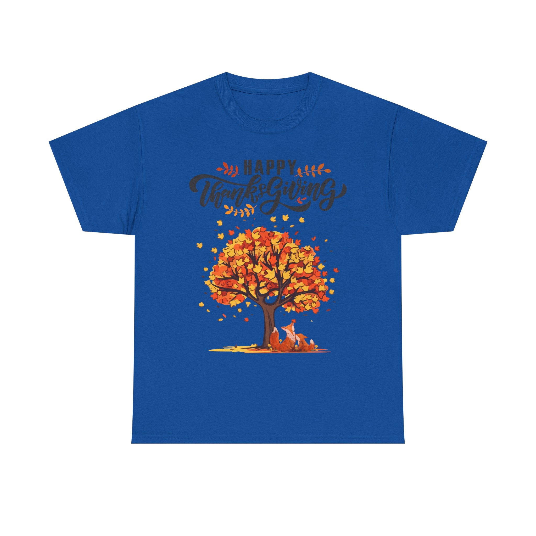 Thanksgiving Tree Tee, Fall T-Shirt, Autumn Apparel, Cozy Gift for Family, Cute Holiday Top