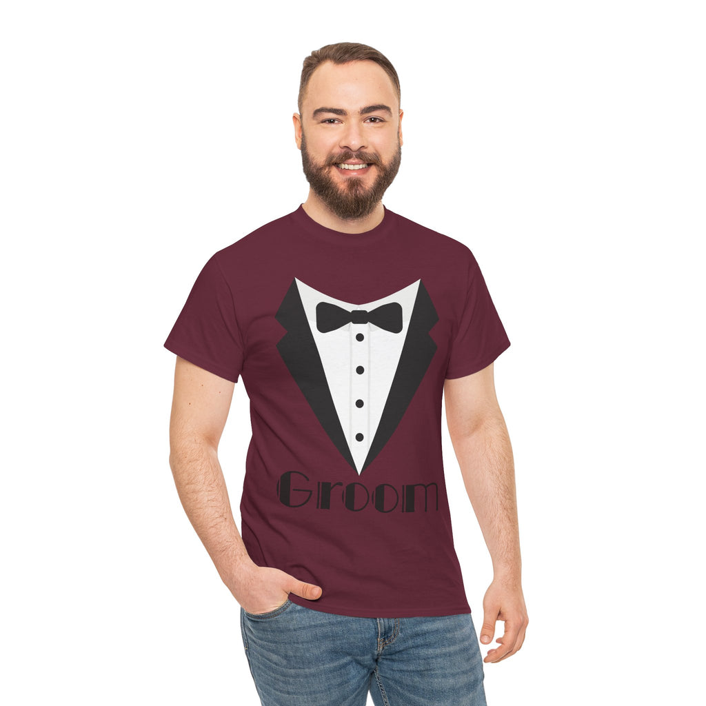 Groom T-Shirt, Unisex Heavy Cotton Tee for Weddings, Bachelor Parties, Groomsmen Gifts, Casual Wear, Bridal Showers