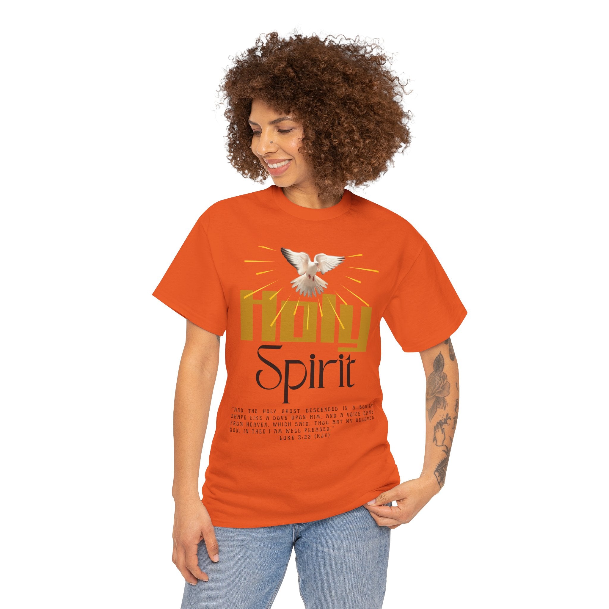 Christian T-shirts, Holy Spirit Unisex Heavy Cotton Tee, Inspirational T-Shirt for Faith Celebration, Christian Gift, Spiritual Attire, Religious Apparel