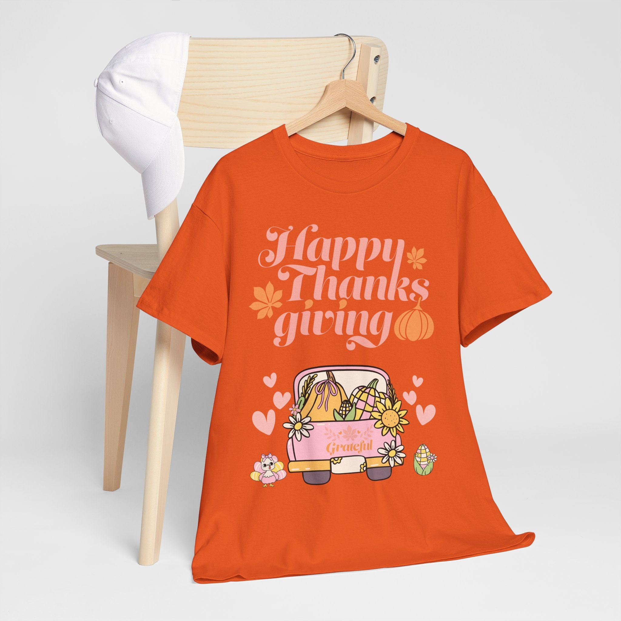 Happy Thanksgiving Unisex Tee | Cozy Autumn Shirt for Family Gatherings, Thanksgiving Celebration, Fall Fashion, Cute Gift Idea