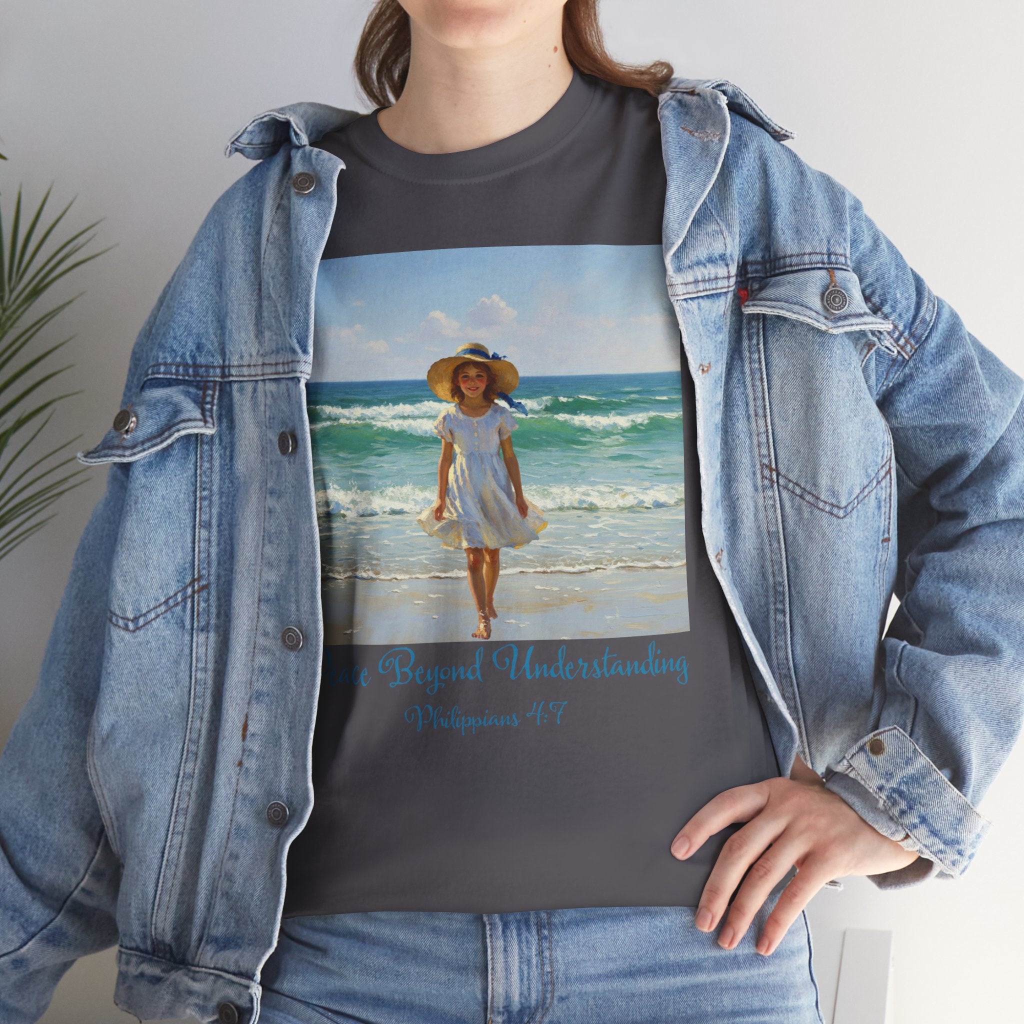 Serene Beach Vibes Tee for Summer Days, Top for Women, Casual Wear, Gifts for Beach Lovers, Vacay Essentials