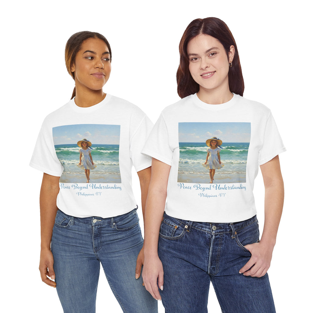 Serene Beach Vibes Tee for Summer Days, Top for Women, Casual Wear, Gifts for Beach Lovers, Vacay Essentials