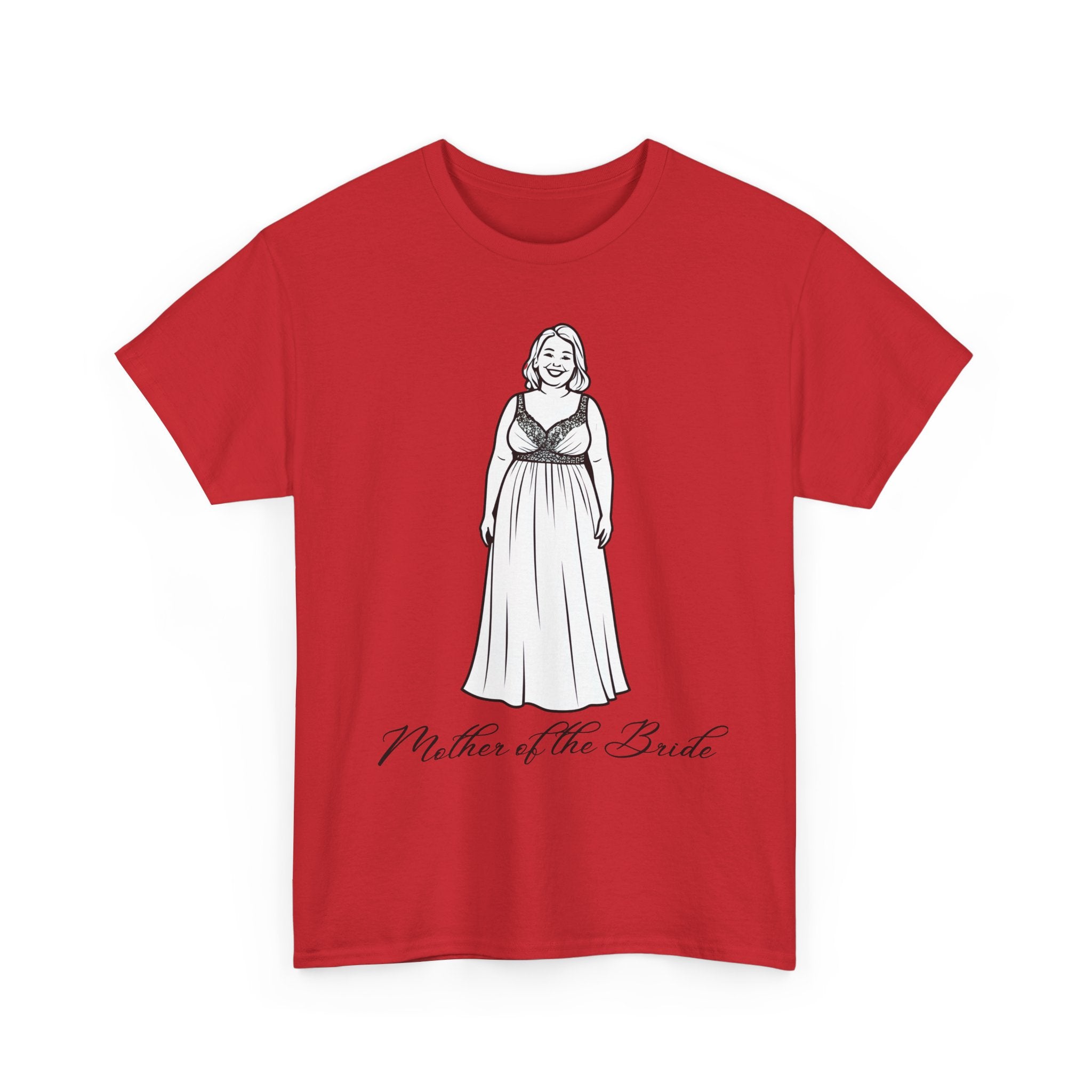 Mother of the Bride Tee, Plus Size Wedding Shirt, Unisex Cotton T-Shirt, Bridal Party Gift, Fun Wedding Day Apparel