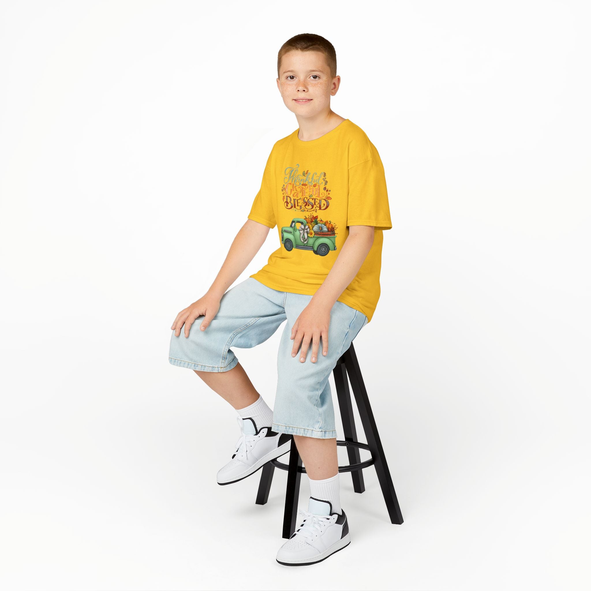 Blessed Fall Kids Tee, Adorable Autumn Shirt, Cute Harvest T-Shirt, Thanksgiving Gift for Kids, Comfy Cotton Youth Apparel