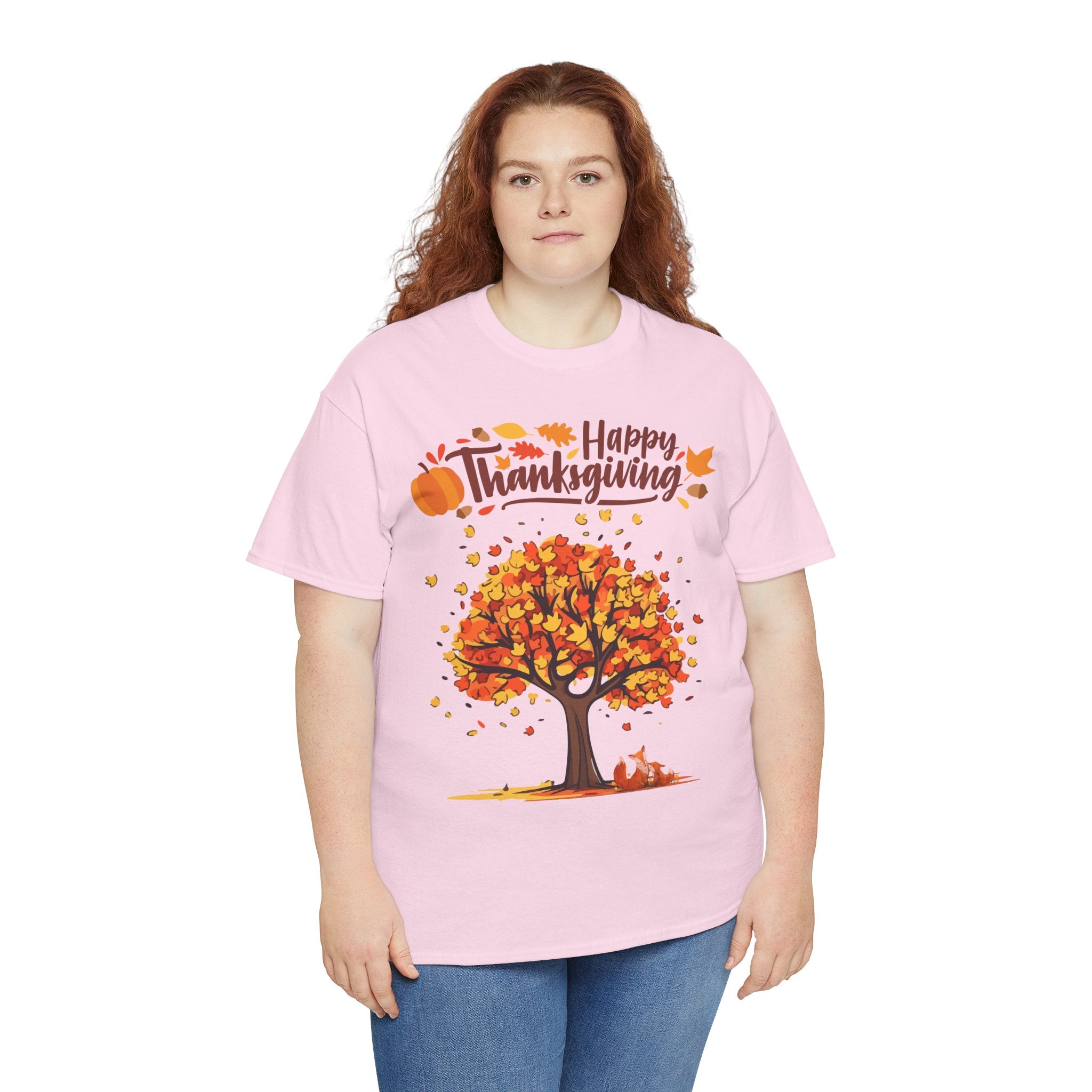 Thanksgiving Tree Tee, Autumn Shirt, Fall Apparel, Family Gathering Top, Seasonal Wear, Thanksgiving Gift