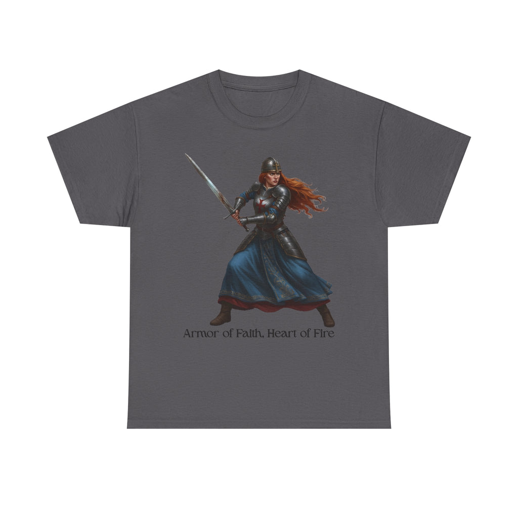 Warrior Spirit Unisex Heavy Cotton Tee, Inspirational Shirt, Fantasy Gift, Empowerment Merchandise, Soft Cotton Tee, Everyday Wear