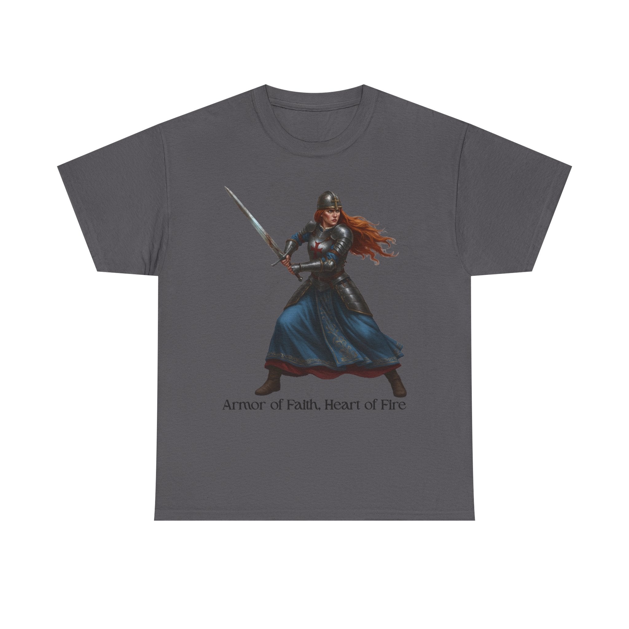 Warrior Spirit Unisex Heavy Cotton Tee, Inspirational Shirt, Fantasy Gift, Empowerment Merchandise, Soft Cotton Tee, Everyday Wear