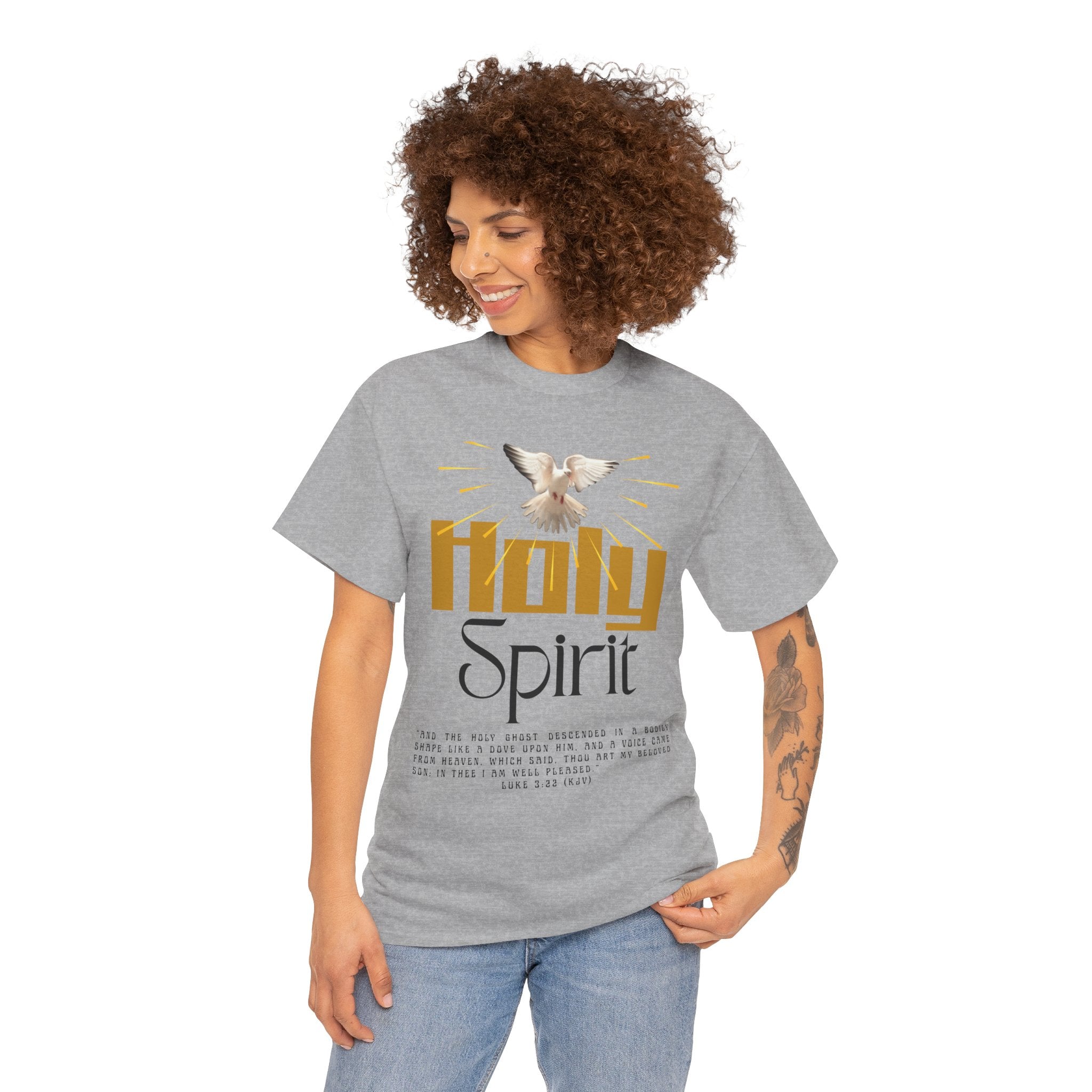 Christian T-shirts, Holy Spirit Unisex Heavy Cotton Tee, Inspirational T-Shirt for Faith Celebration, Christian Gift, Spiritual Attire, Religious Apparel