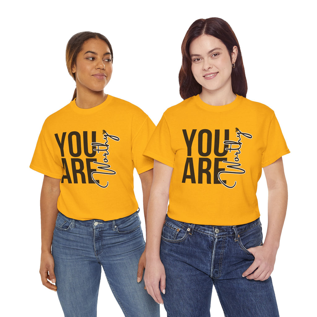 You Are Worthy Unisex Heavy Cotton Tee, Motivational Quote Shirt, Gift for Friends, Self-Love Tee, Uplifting Apparel, Positive [...]